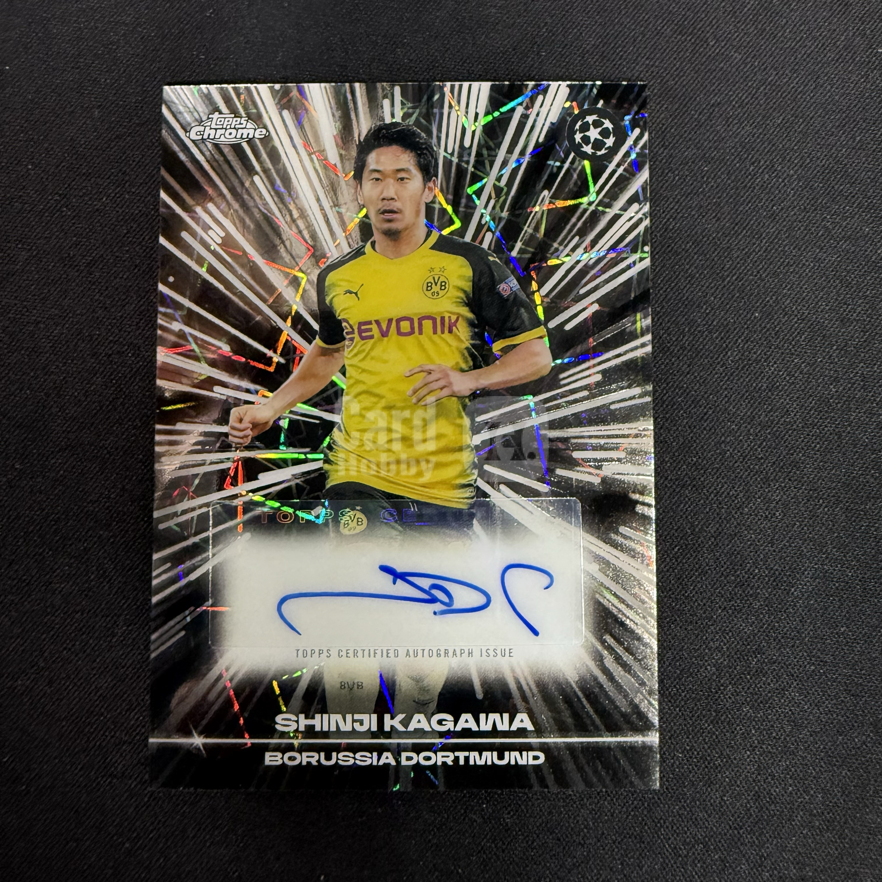 2025-26 Topps Chrome Shinji Kagawa 【SC拍卖】tc 香川真司 多特蒙德 银折 镭射签 签字 收藏必备(小骆)