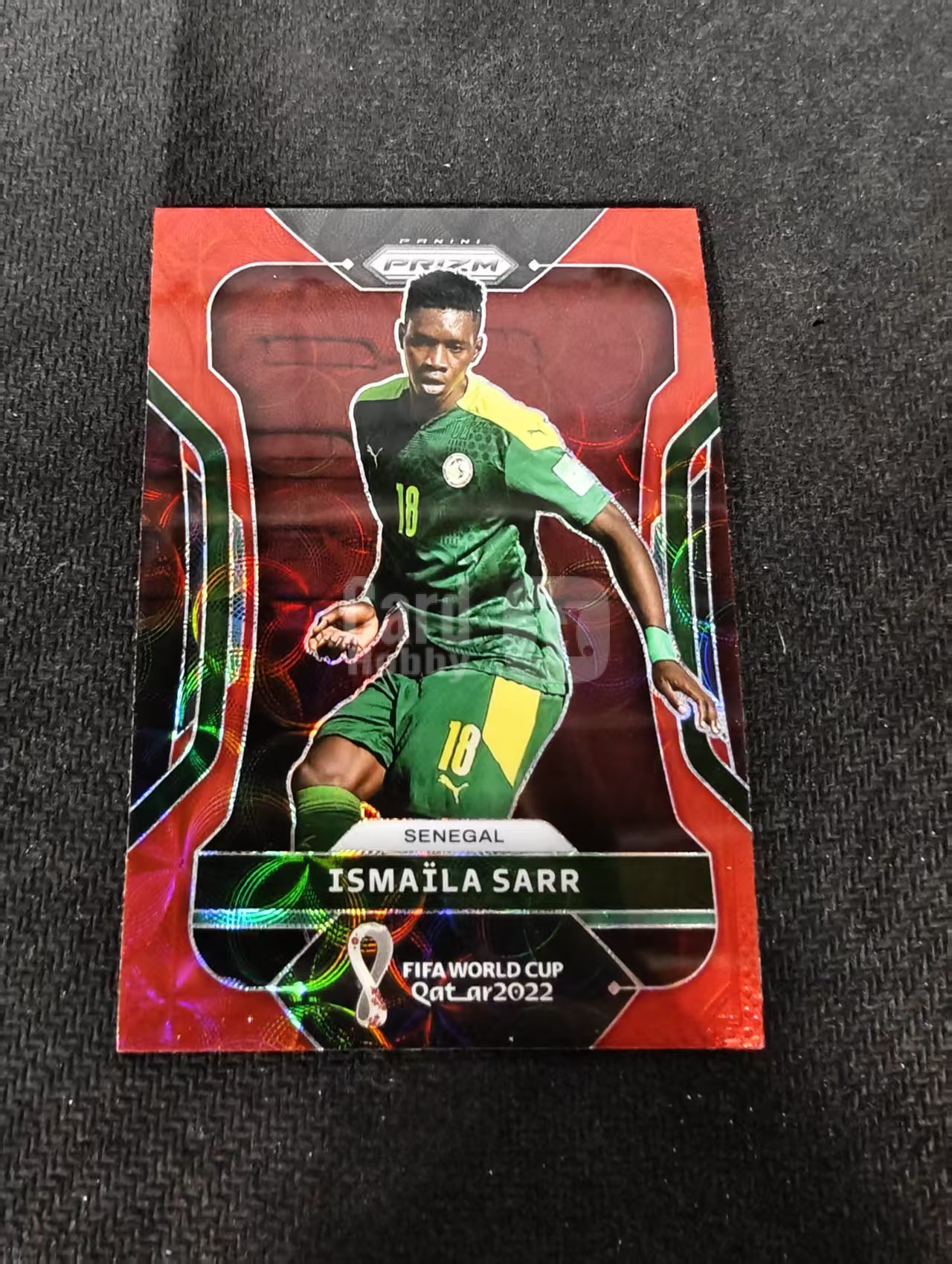 【可合并,不累计】2022 Panini prizm Ismaila Sarr 塞内加尔 萨尔 PZ 卡塔尔世界杯 红圈圈折 划痕 边角瑕疵 #249