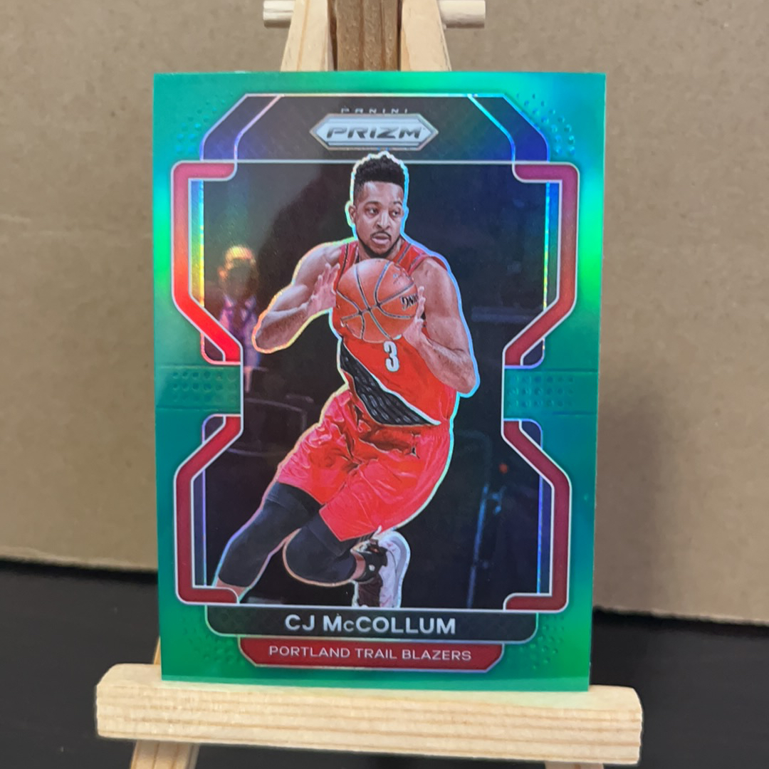 2021-22 Panini Prizm CJ McCollum cj 麦科勒姆 开拓者 绿折 pz 折射 prizm系列 卡品如图 值得收藏 凑套必备!免费代卖!