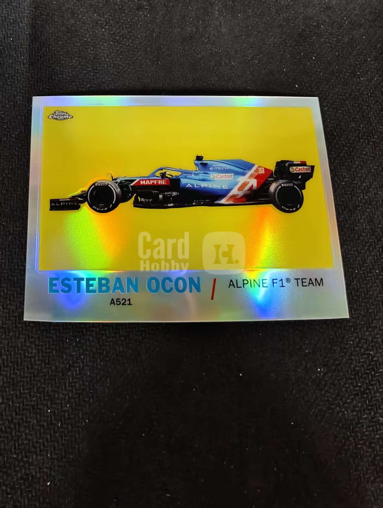 2021 Topps Chrome Esteban Ocon 埃斯特班 奥康 银折 特卡 F1 划痕 边角瑕疵 #EO