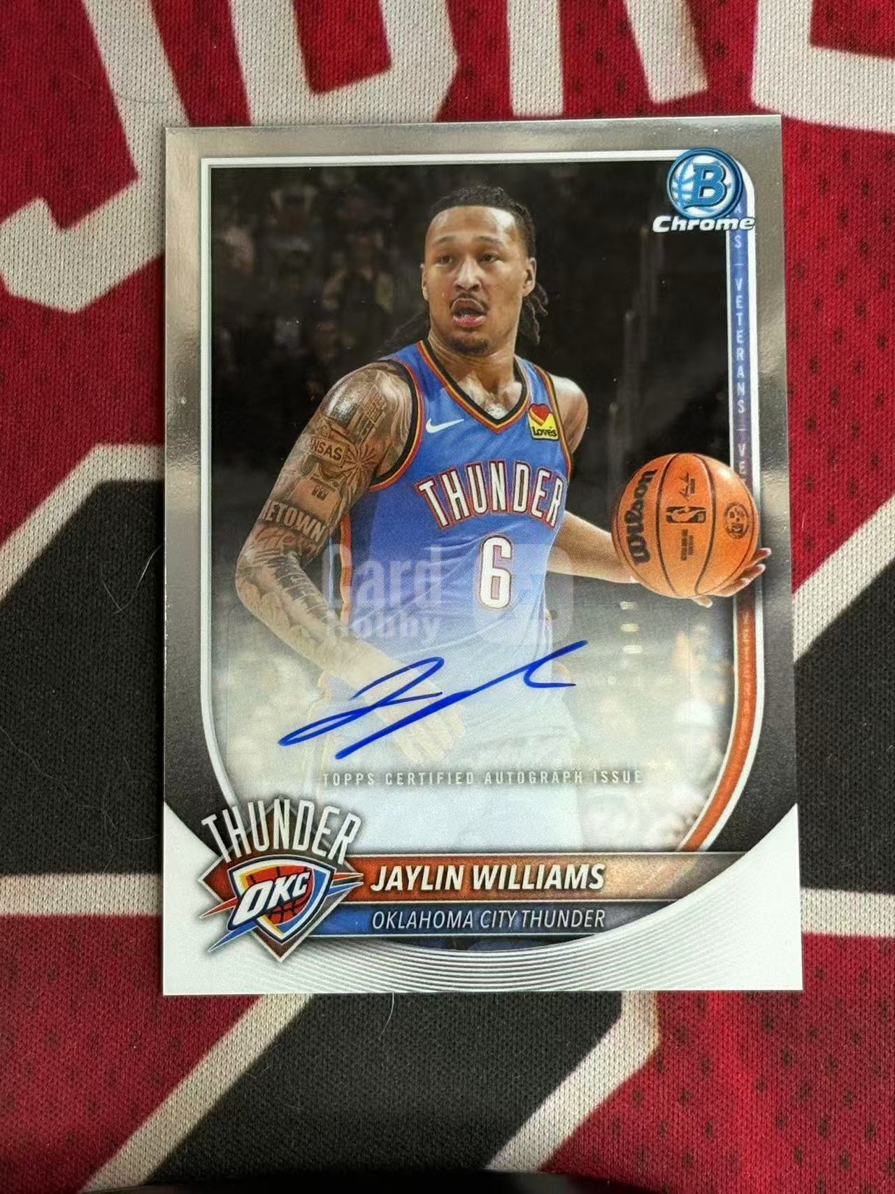 2025-26 TOPPS BOWMAN CHROME Jaylin Williams 雷霆 杰林威廉姆斯 签字卡 正base签 专收凑套必备【烂臭嘴拍卖】