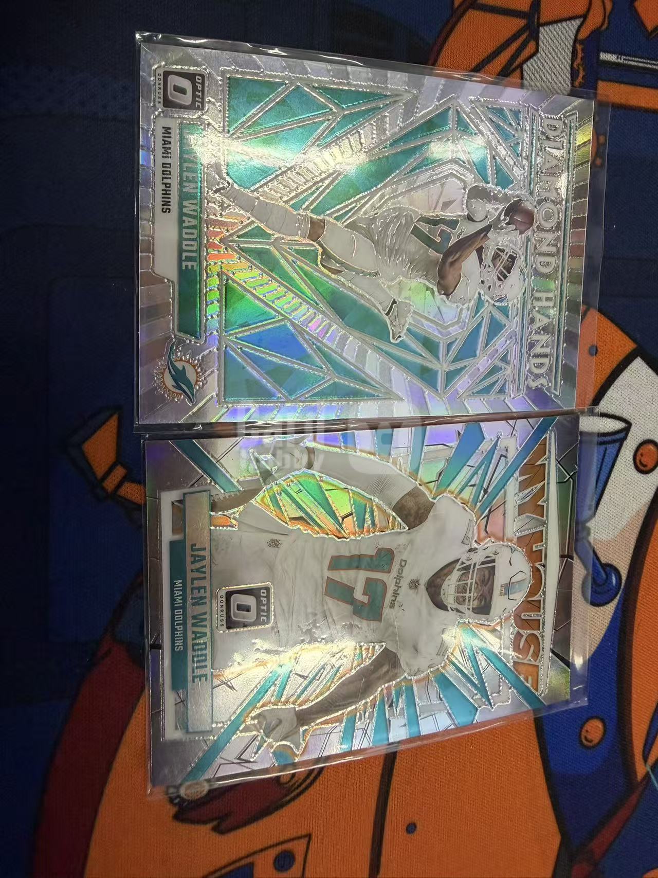 2023 Panini Donruss Jaylen Waddle 钻石之手特卡 我的主场特卡 两张杰伦 沃德尔 迈阿密海豚队 官方代卖 Gordon