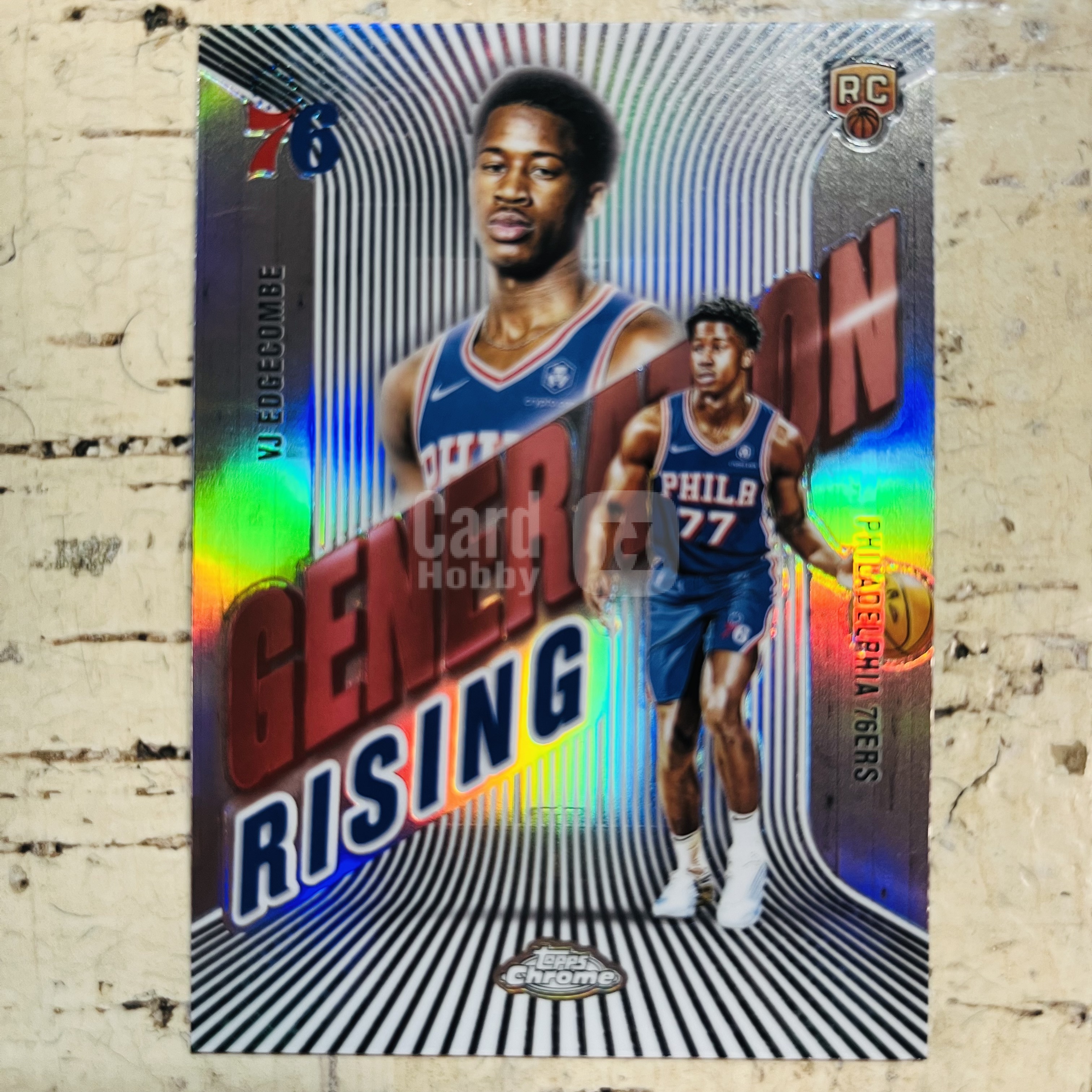 2025-26 Topps Chrome VJ Edgecombe RC 新秀 76人 vj 埃奇库姆 正银折 银折射 generation rising 新生代 特卡【小卡迷拍卖 可累积半年】