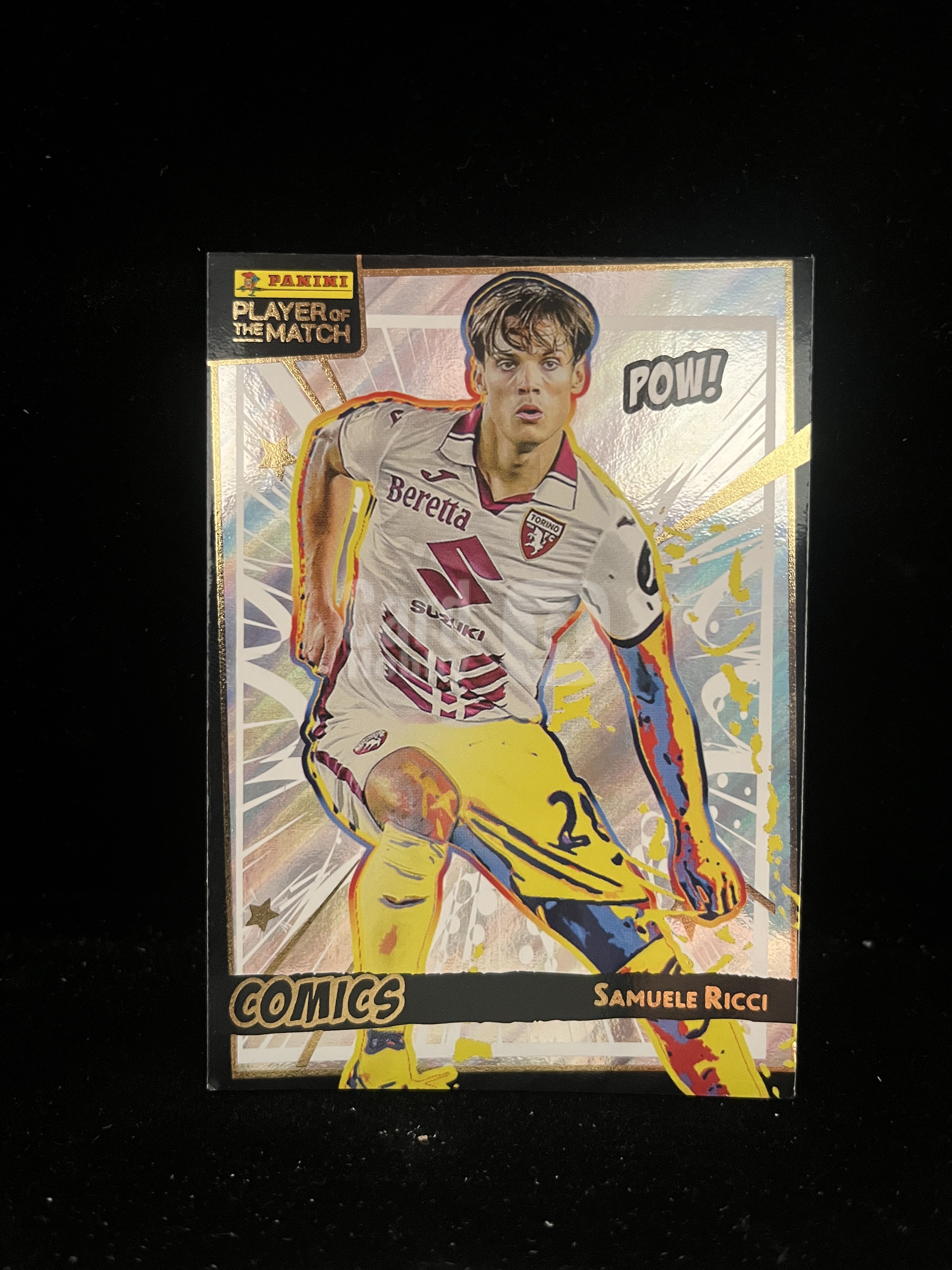 免费代拍 2025 Panini Player of the Match 意甲 萨穆埃莱·里奇 Samuele Ricci Comics 折射 卡品如图#G055