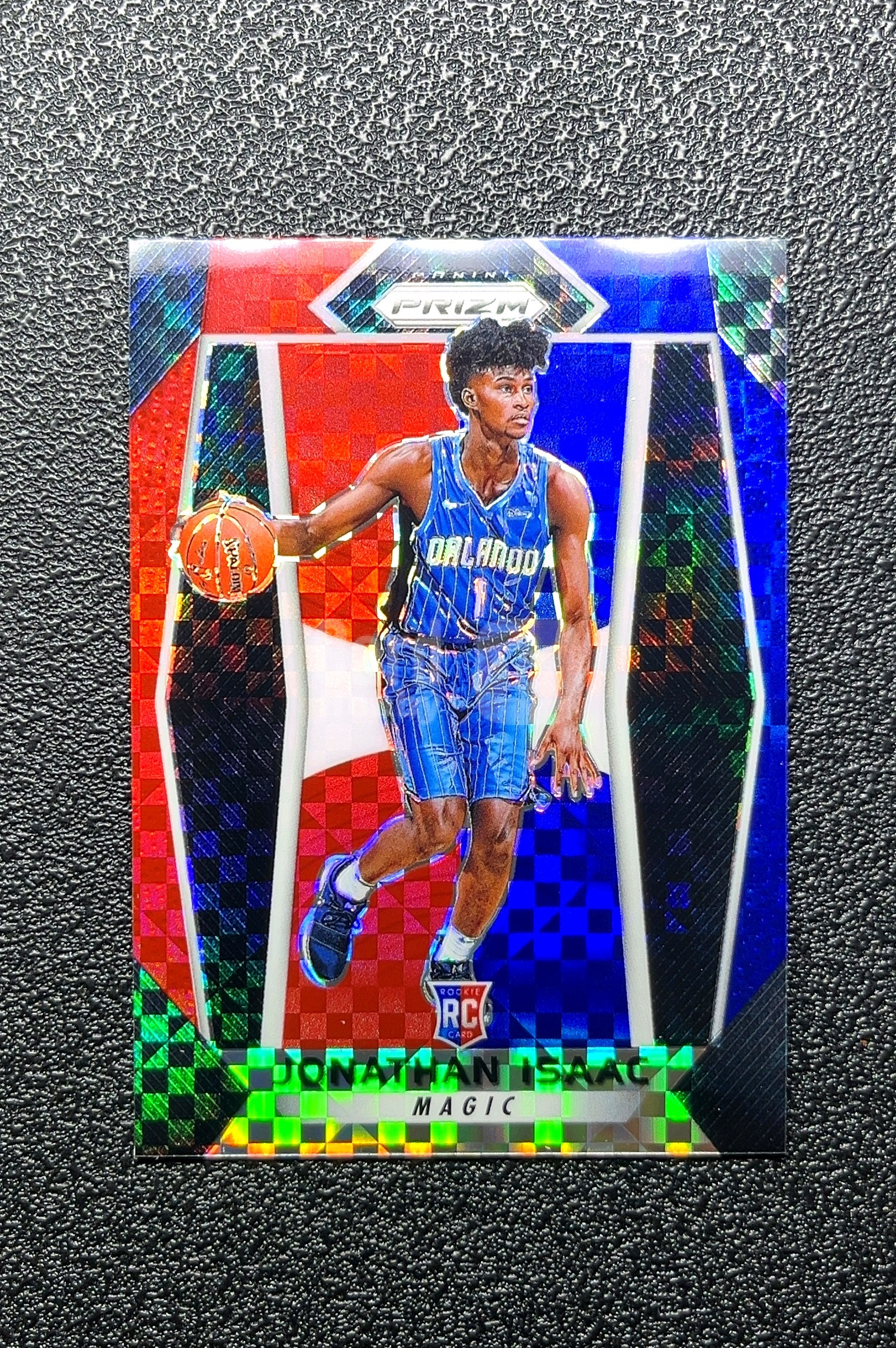 【岛屿拍卖】2017 Panini Prizm Jonathan Isaac 乔纳森·艾萨克 红包蓝三色折 折射 新秀 RC 卡品如图 高价值 #73 Orlando Magic 0008#300