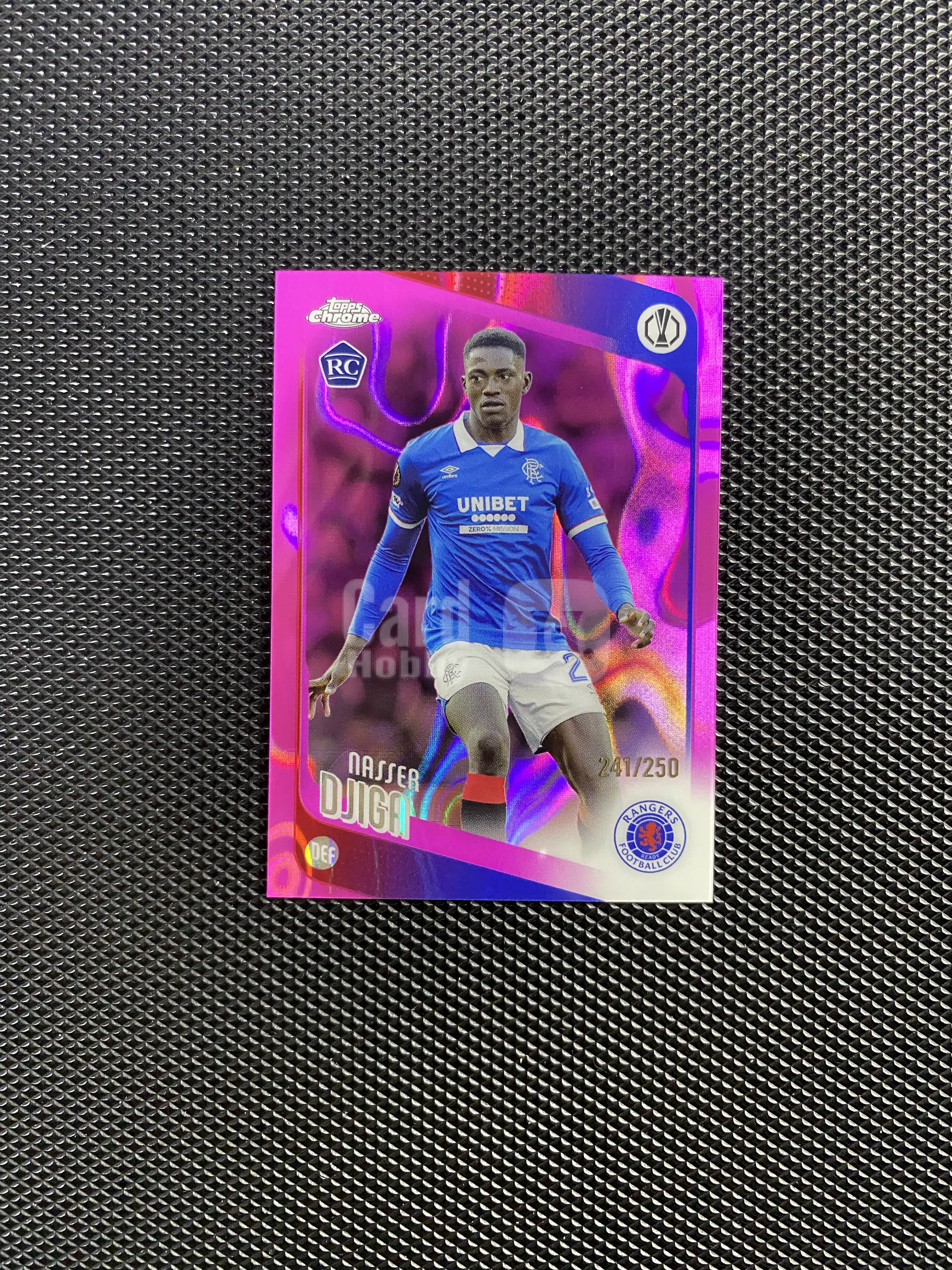 【深情拍卖】2026 Topps Chrome 欧冠TC Nasser Djiga 流浪者 新秀RC 纳赛尔 吉加 250编 粉熔岩折 卡品如图 #js548#