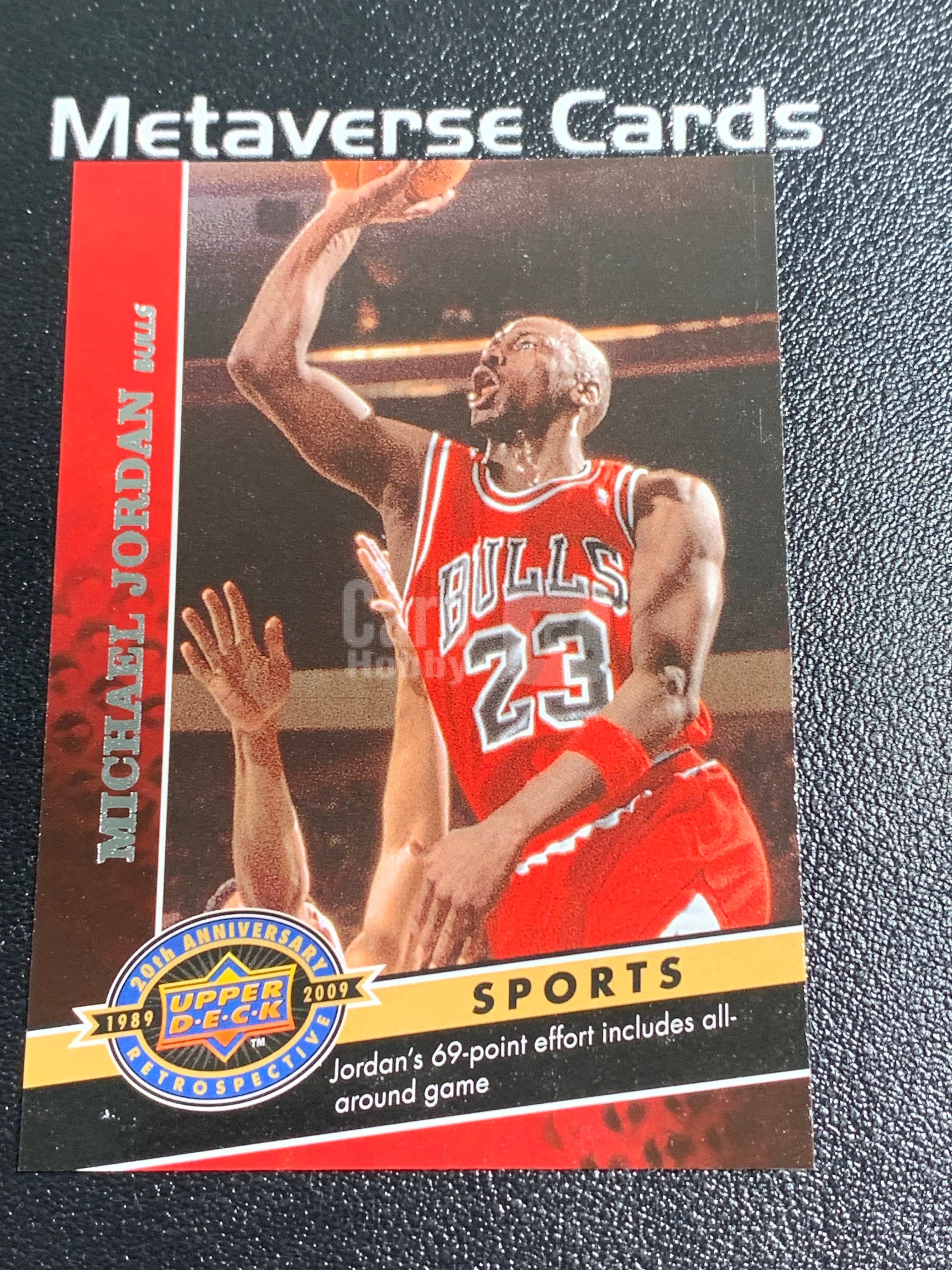 【元宇宙拍卖】张张总217：2009 Upper Deck 20th Anniversary 20周年纪念 Michael Jordan 芝加哥公牛 迈克尔 乔丹 经典老卡 瑕疵如图 收藏必备