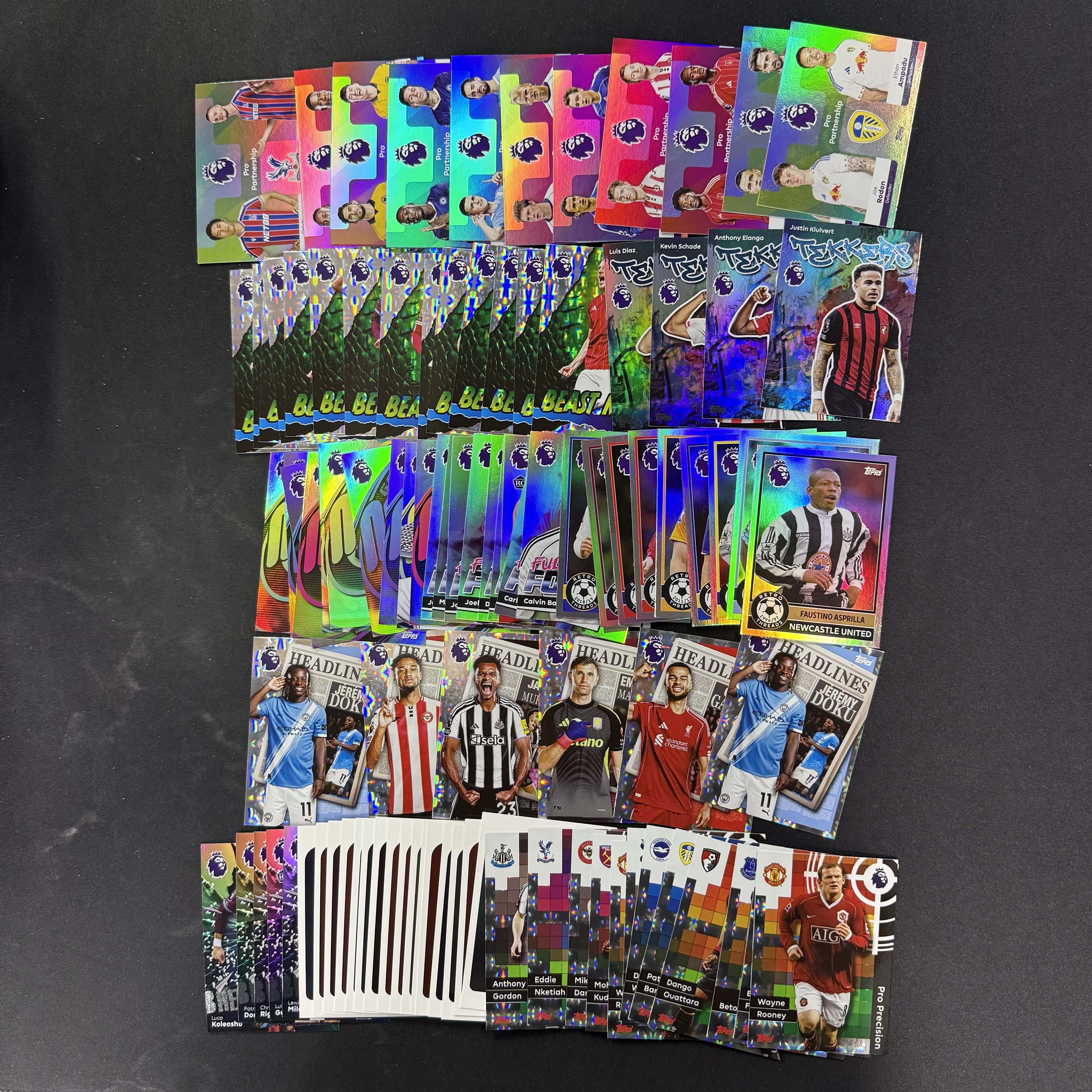 2025 Topps PREMIER LEAGUE Wayne Rooney 【SC拍卖】英超 鲁尼 贝里瓦尔 加克波 双人 队徽 折射 特卡 lot 收藏必备(ing哥)