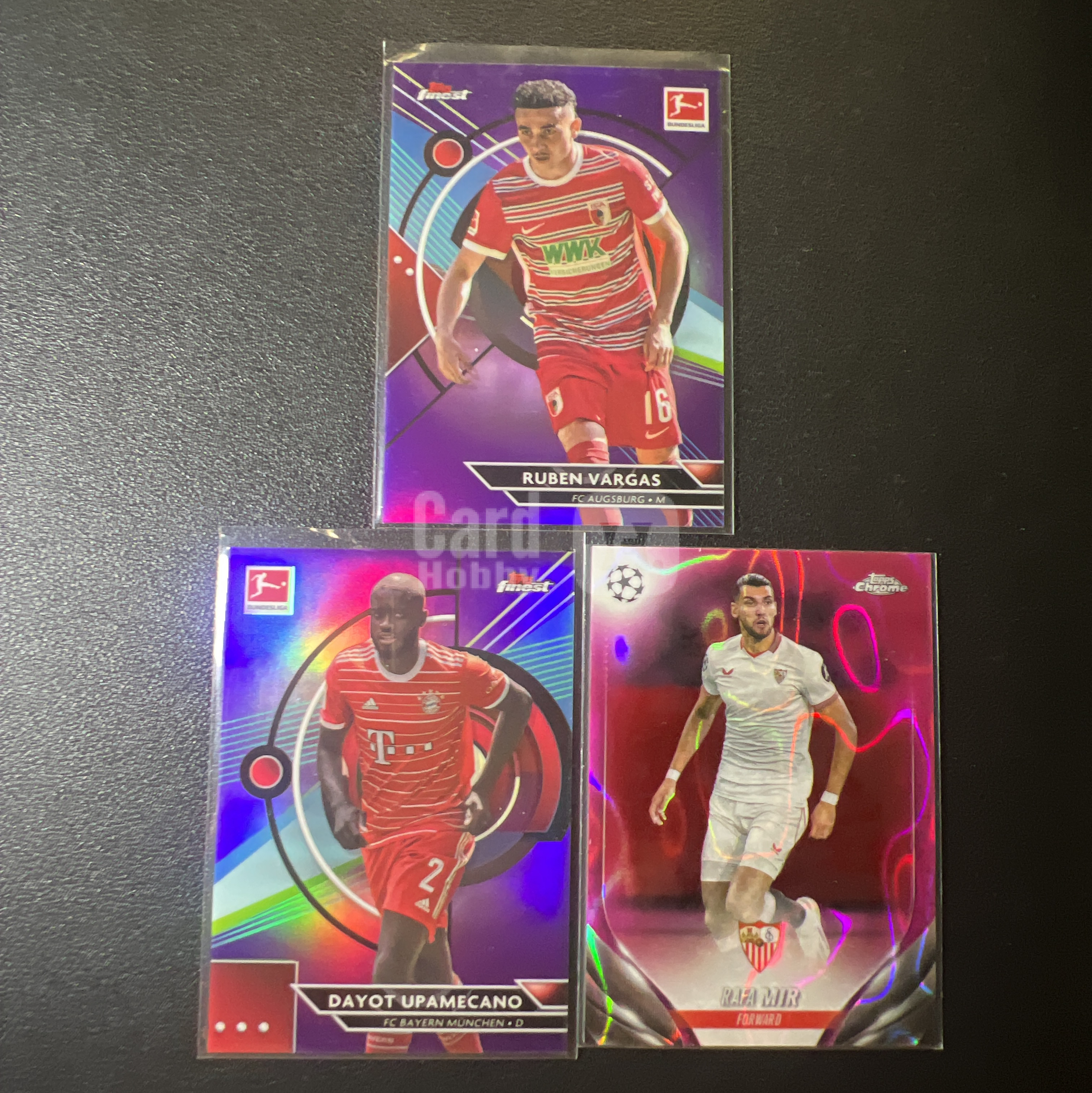 2023 topps finest 德甲 巴尔加斯 Ruben Vargas 乌帕梅卡诺 Dayot Upamecano 米尔 Mir 250编 紫折 无夹 lot不保品-FY7300
