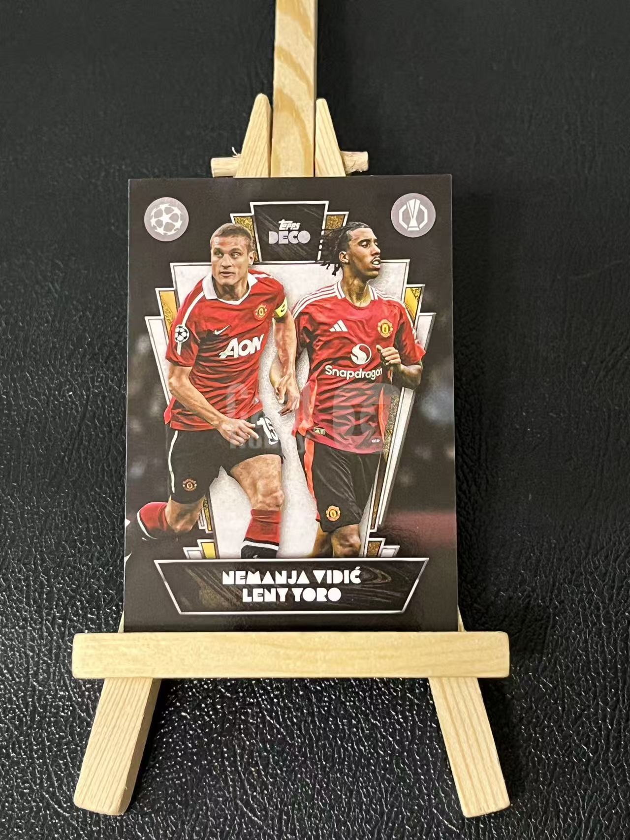2024 Panini UEFA Nemanja Vidic 内马尼亚 维迪奇 约罗 双人特卡 曼联 欧冠 deco 实卡精美 卡品如图 LA-3
