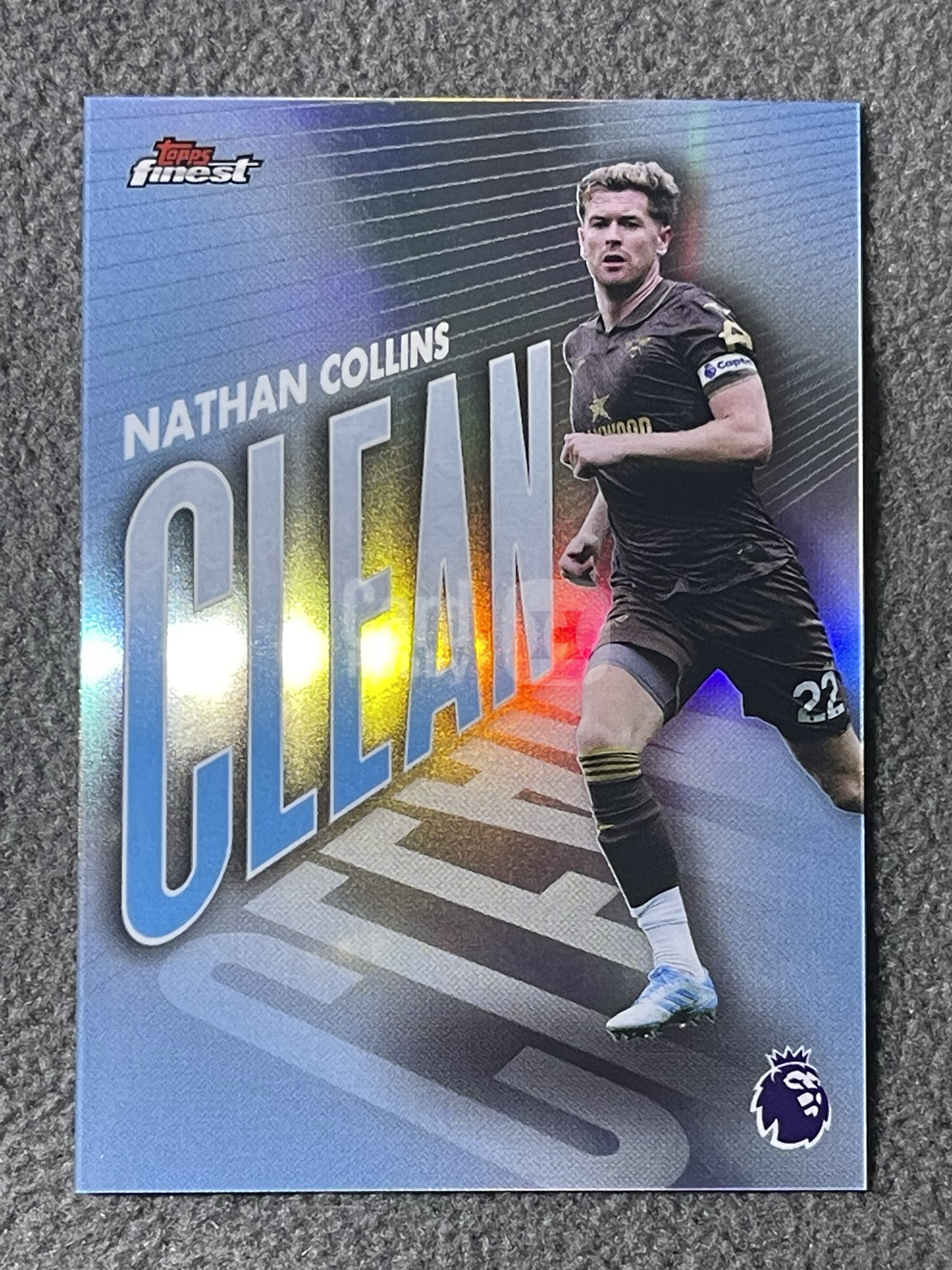 2026 【 快攻 】 Topps Finest 英超 Clean Sheet 内森·柯林斯 Nathan Collins 布伦特福德 爱尔兰 零封特卡 收藏必备 卡品如图 [可累计]