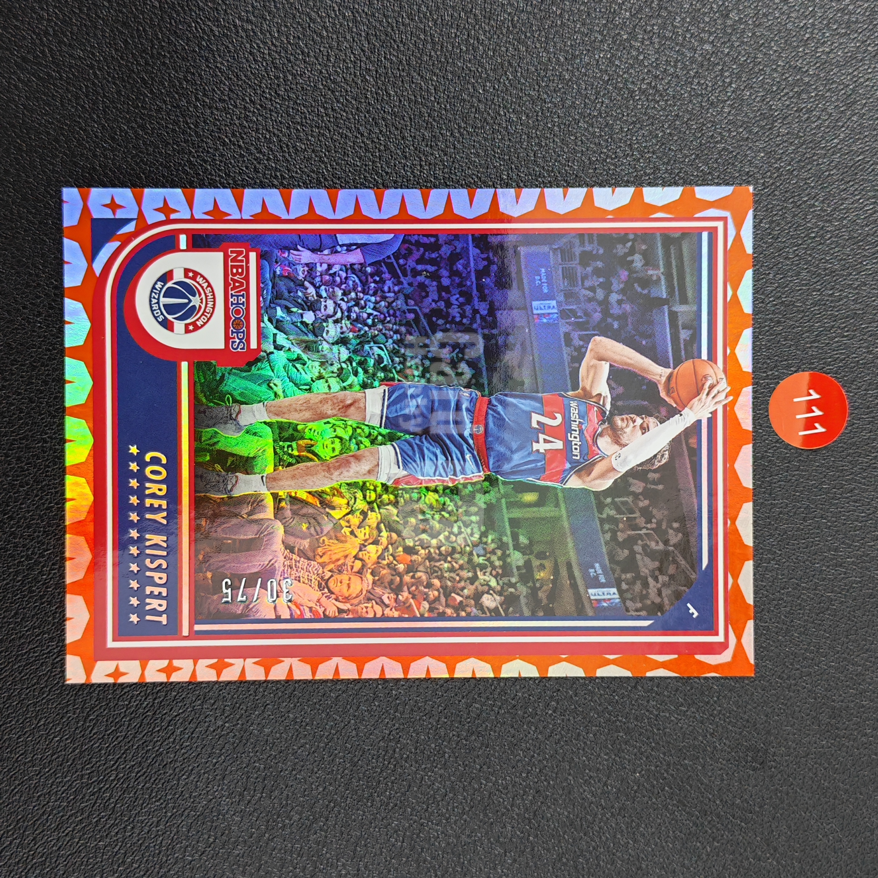 【鹰歌拍卖】科里·基斯珀特 Kispert 奇才 红橙折射 30/75编|2022-23 Panini NBA Hoops 白人射手 神射锋线 未来可期 凑套必备 不保卡品#momo
