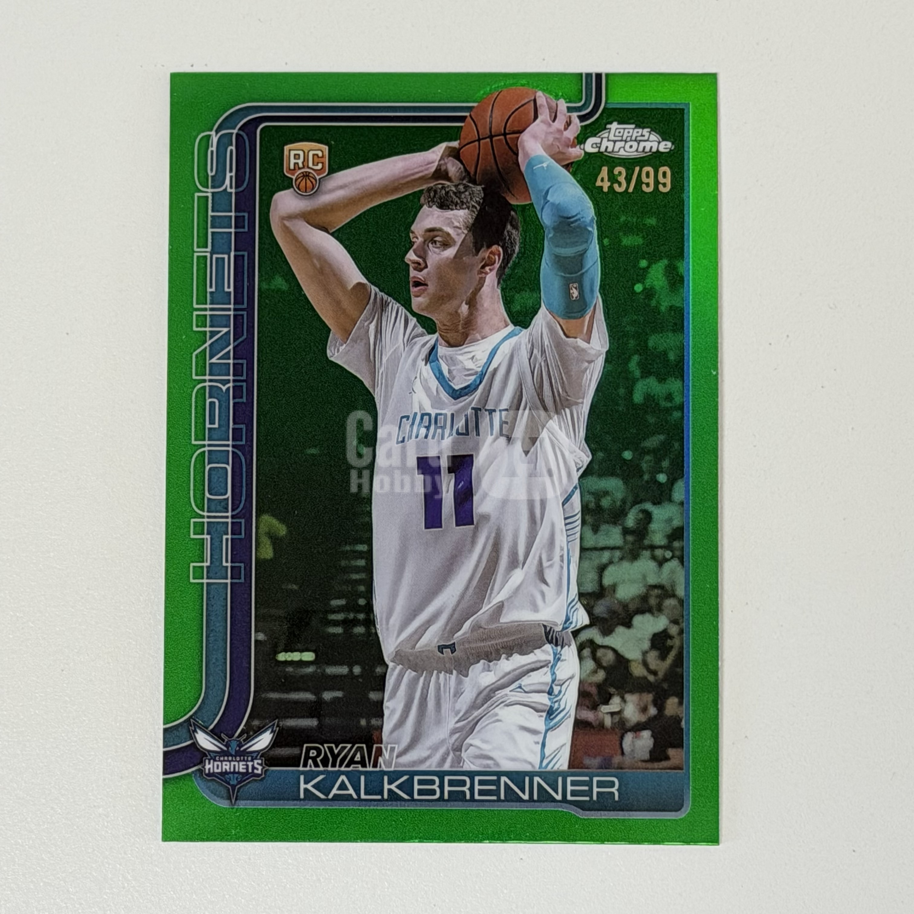 【浩冉拍卖】2025 Topps Chrome 篮球Tc Ryan Kalkbrenner 卡尔克布伦纳 43/99编 绿折 Rc 新秀 黄蜂 #Roy#