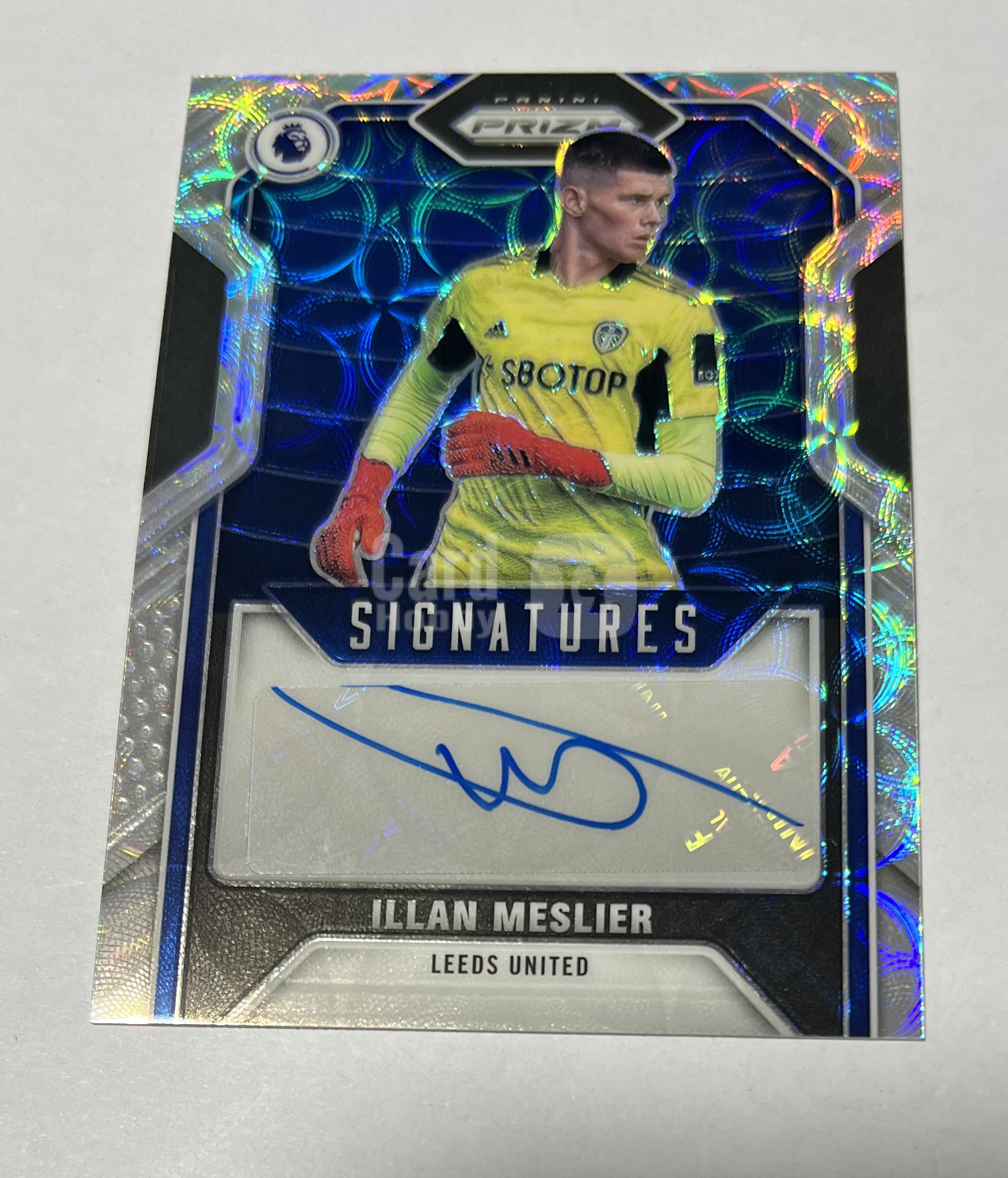 2021-22 Panini Prizm Illan Meslier 英超PZ Illan Meslier伊兰 梅利耶 利兹联 法国 签字 签名 SS签 银圈圈折 收藏必备 卡品如图