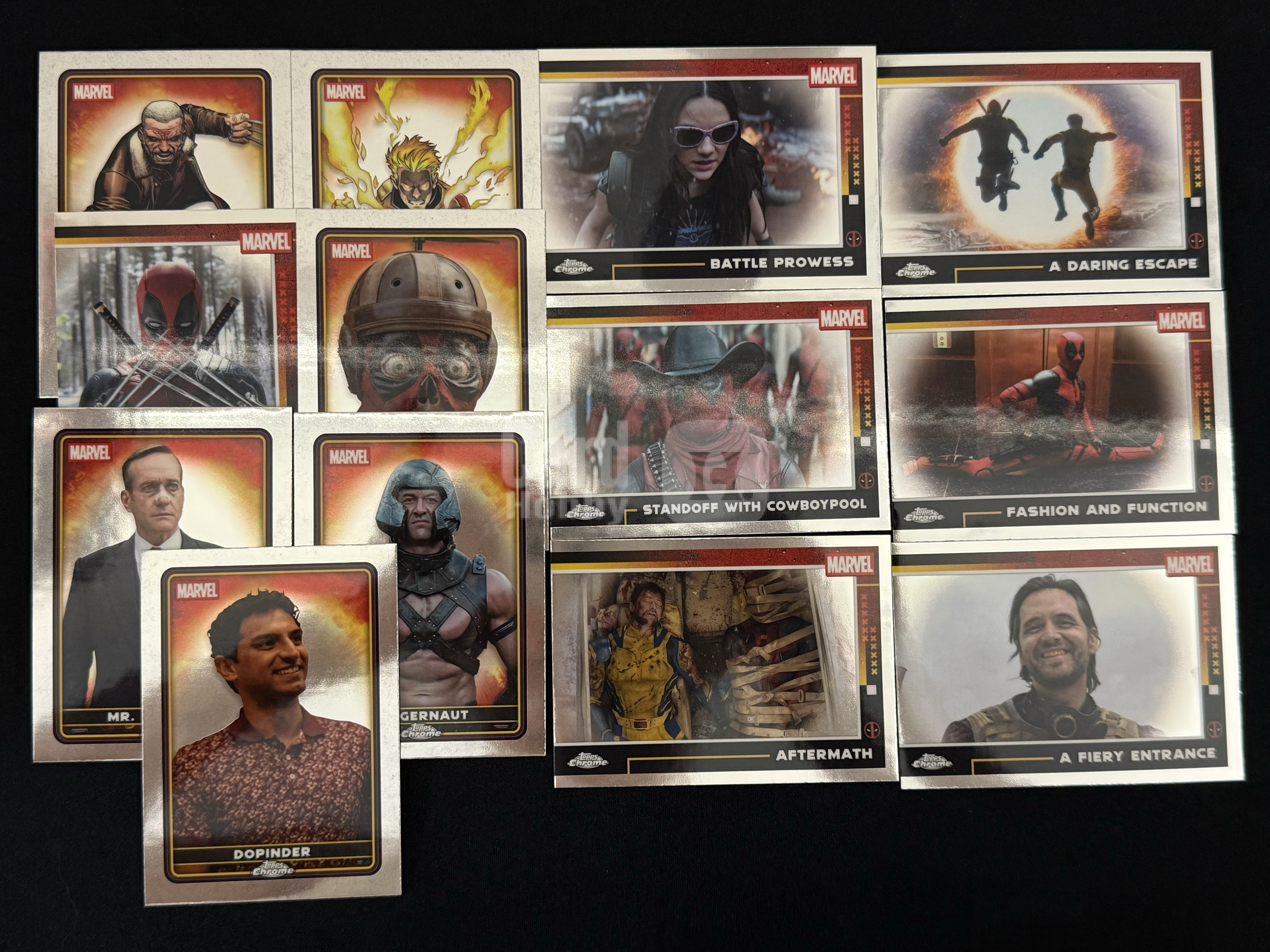 2025 Topps Marvel (MCU) Deadpool 【小贝代拍】 Deadpool Chrome 漫威 Tc 死侍与金刚狼 死侍 金刚狼 死人头 等 Base Lot 不保卡品 吴
