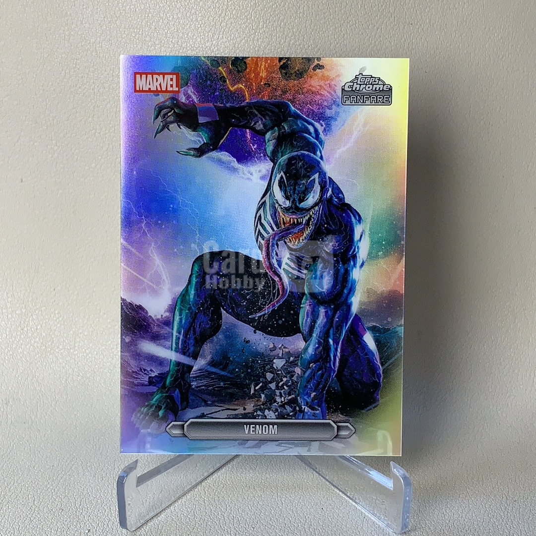 2026 Topps Marvel (MCU) Comics Chrome 漫威TC Venom 毒液 埃迪 Fanfare 喝彩特卡 银折 大比例 SP FF-46 品相如图 凑套必备 哈拉