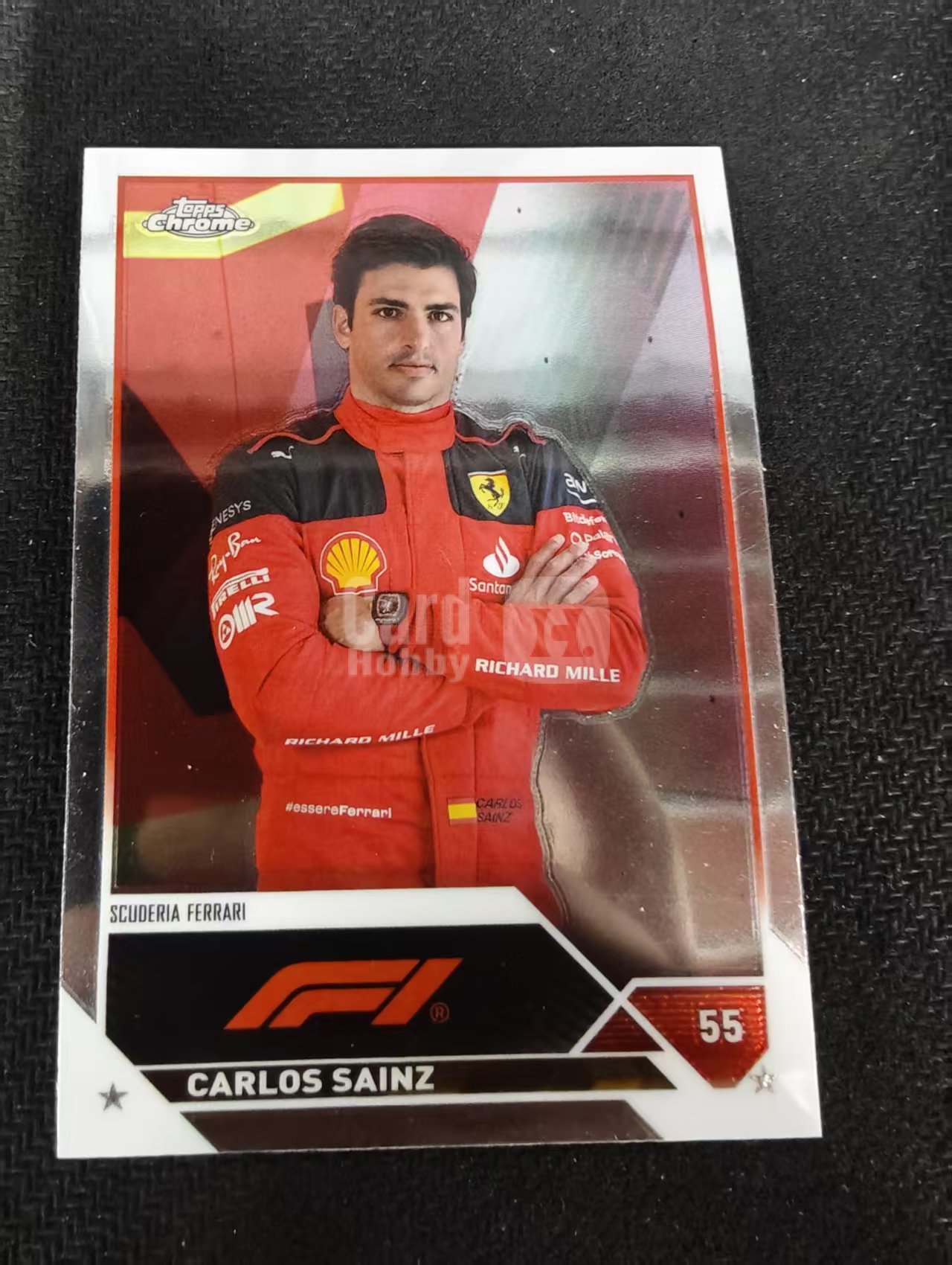 2023 Topps Chrome F1 Carlos Sainz 卡洛斯 赛恩斯 法拉利车队 划痕 边角瑕疵 #18