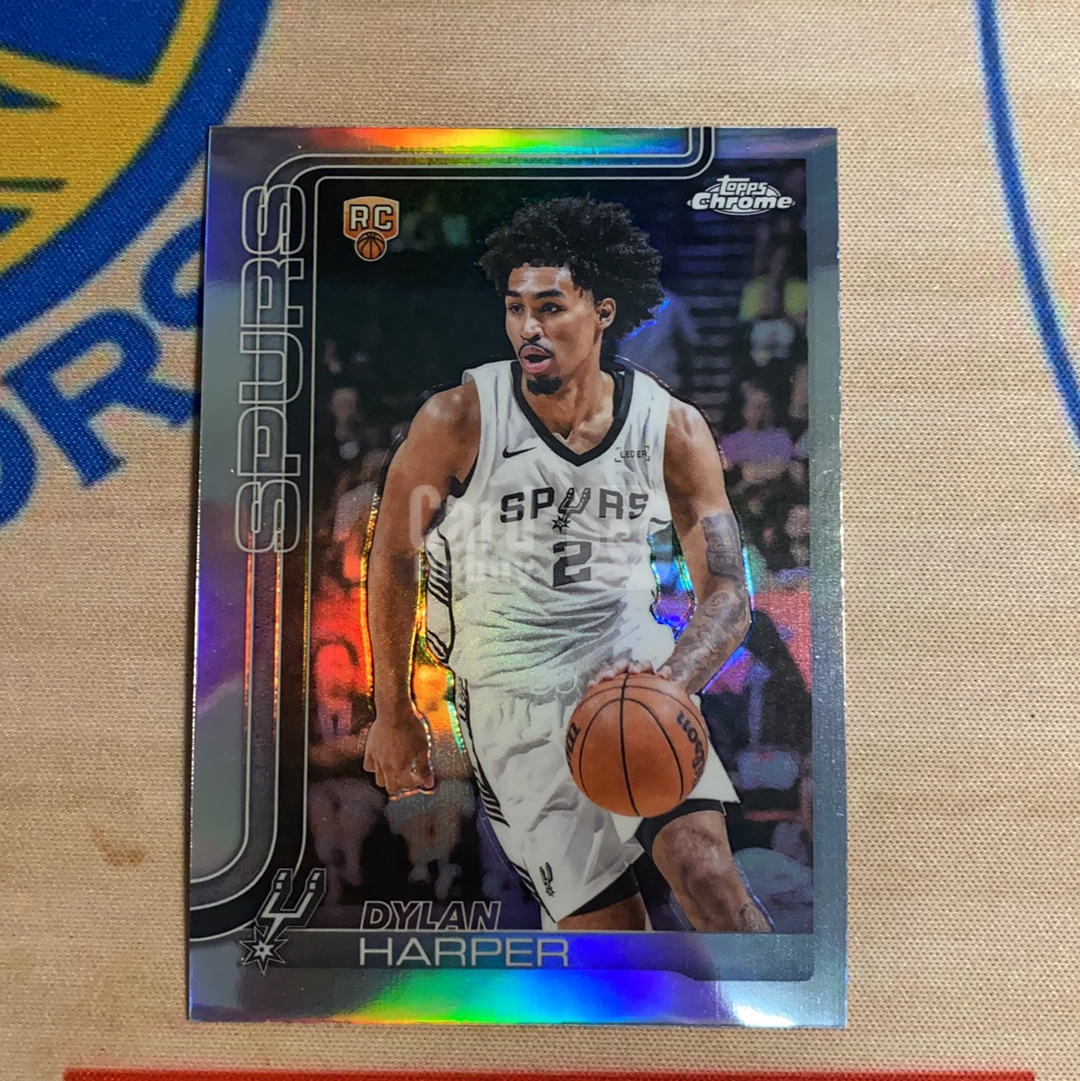 2025-26 Topps Chrome Dylan Harper RC Topps chrome Tc 迪伦 哈珀 新秀 正银折 折射 #6 潜力新秀 卡品如图 凑套必备