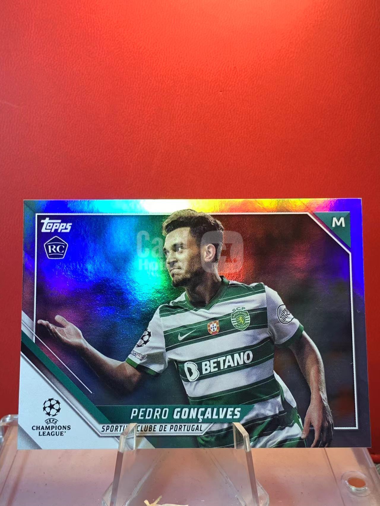 (詹叔代拍)2021-22 Topps Chrome 欧战TC RC Pedro Goncalves 贡萨尔维斯 71/75编 紫折 卡品如图 顺丰寄付