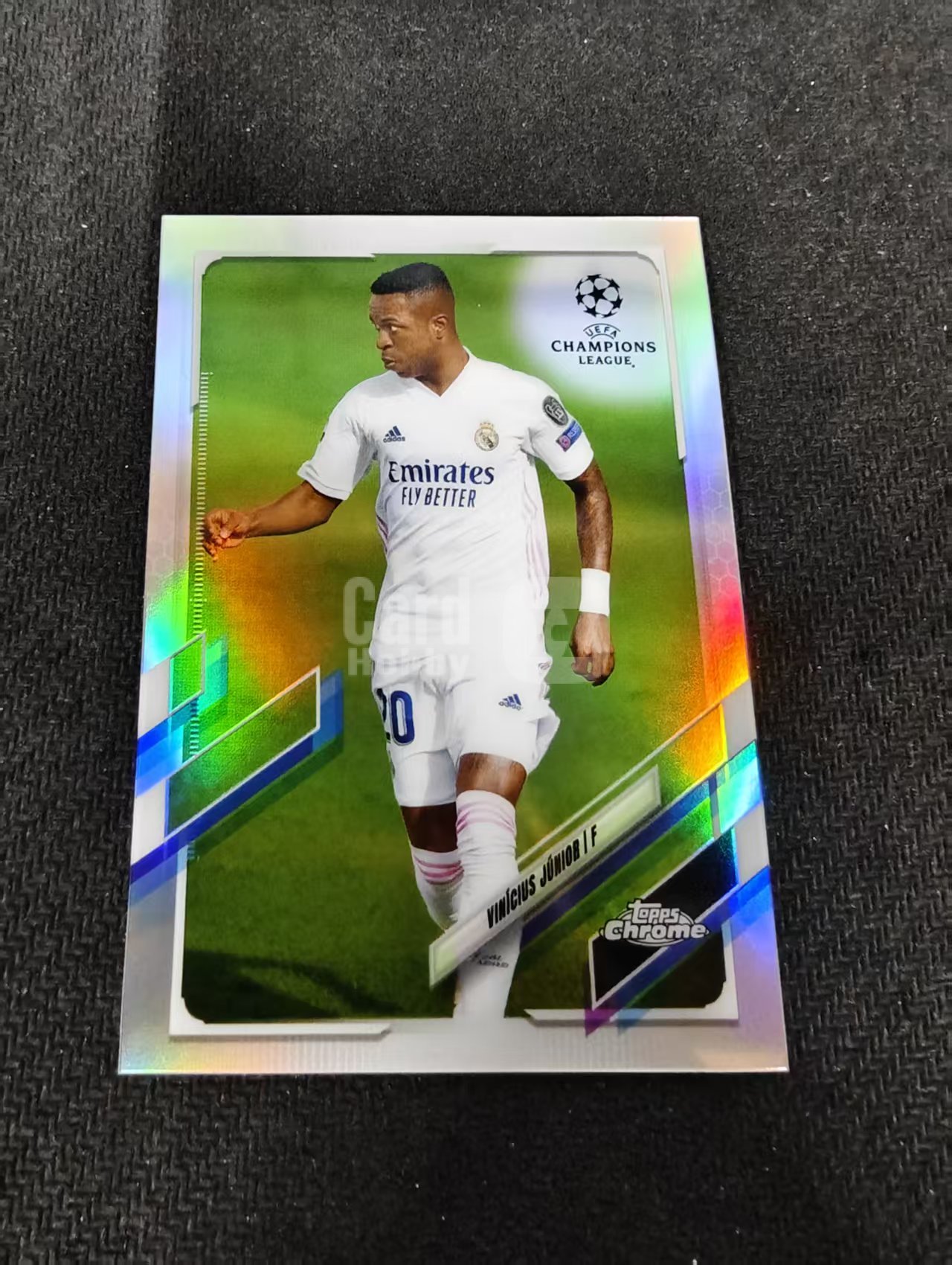 【可合并,不累计】2021 Topps Chrome Vinicius Junior 欧冠 TC 皇马 维尼修斯 小熊 银折 划痕 边角瑕疵 #89