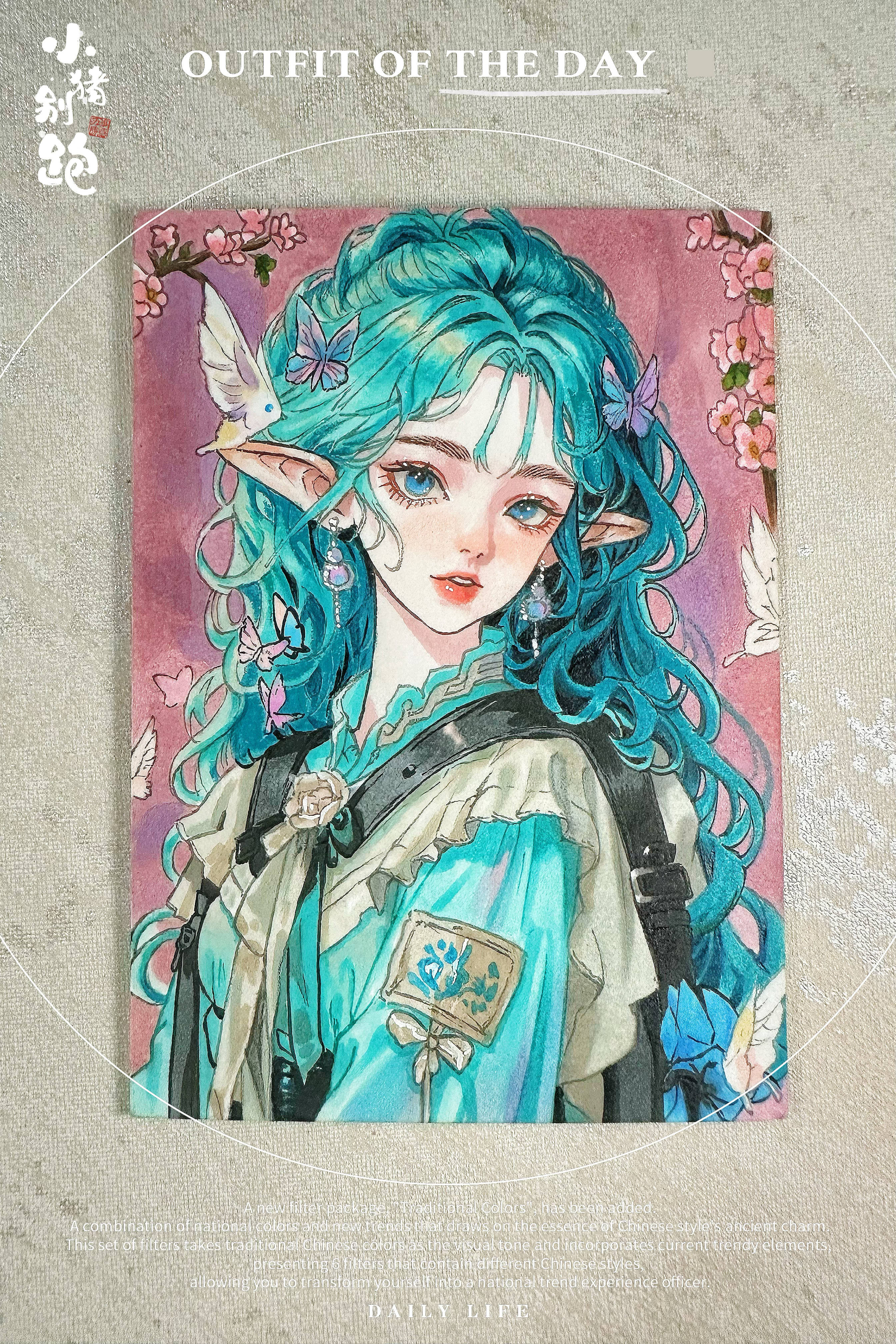 〖小猪别跑hit手绘〗工作室tx团队出品,些许泼墨质感,水彩佳作,肌肤质地水润【画师:Tx.琳】 类型:1/1 亲签 手绘卡 sketch card *为保证手绘品质,筛卡后上拍量即日起剧减