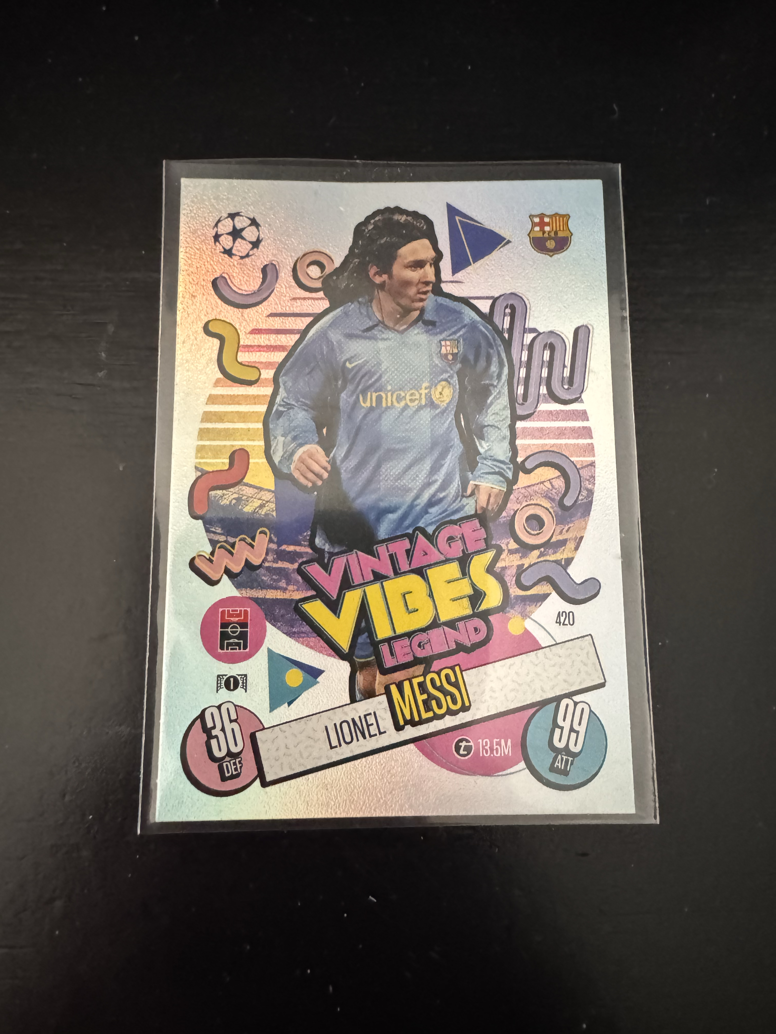 曌 2024 Topps MATCH ATTAX 欧冠 游戏版 阿根廷 巴萨 大巴黎 迈阿密 messi 梅西 银折 MJ002M