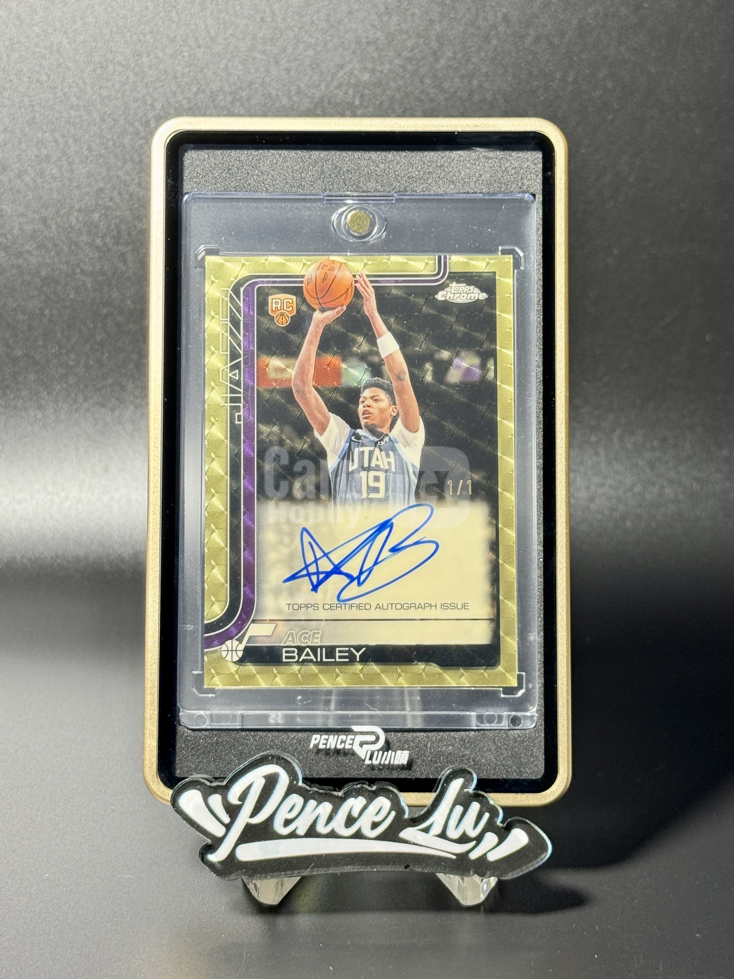 【喷子拍卖】2025-26 Topps Chrome Update Ace Bailey 犹他爵士 埃斯 贝利 拜利 RC 新秀 superfractor 签字 一编 超级折 爆金折 1/1 1of1 卡签 大hit卡 轻印看图 RYZZ