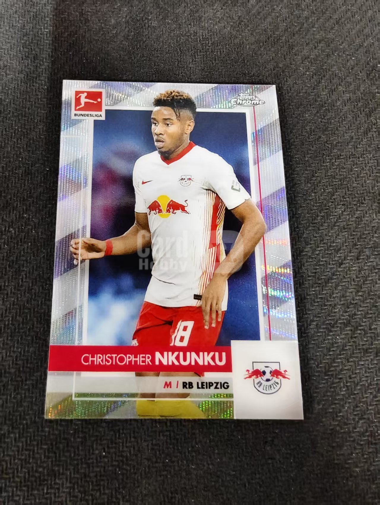 【可合并,不累计】2021 Topps Chrome Christopher Nkunku 克里斯托弗 恩昆库 莱比锡红牛 德甲 波纹折 250编 划痕 边角瑕疵