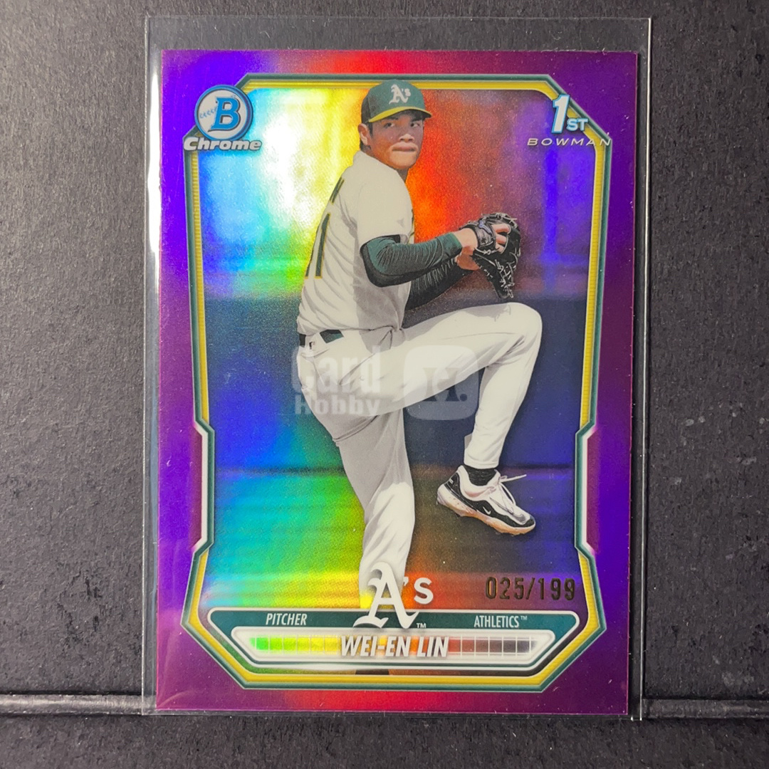2026 Topps Bowman Wei-en Lin RC Wei-En Lin 林唯恩 运动家1st正紫折射199编 2026 Topps Chrome MLB Bowman棒球系列