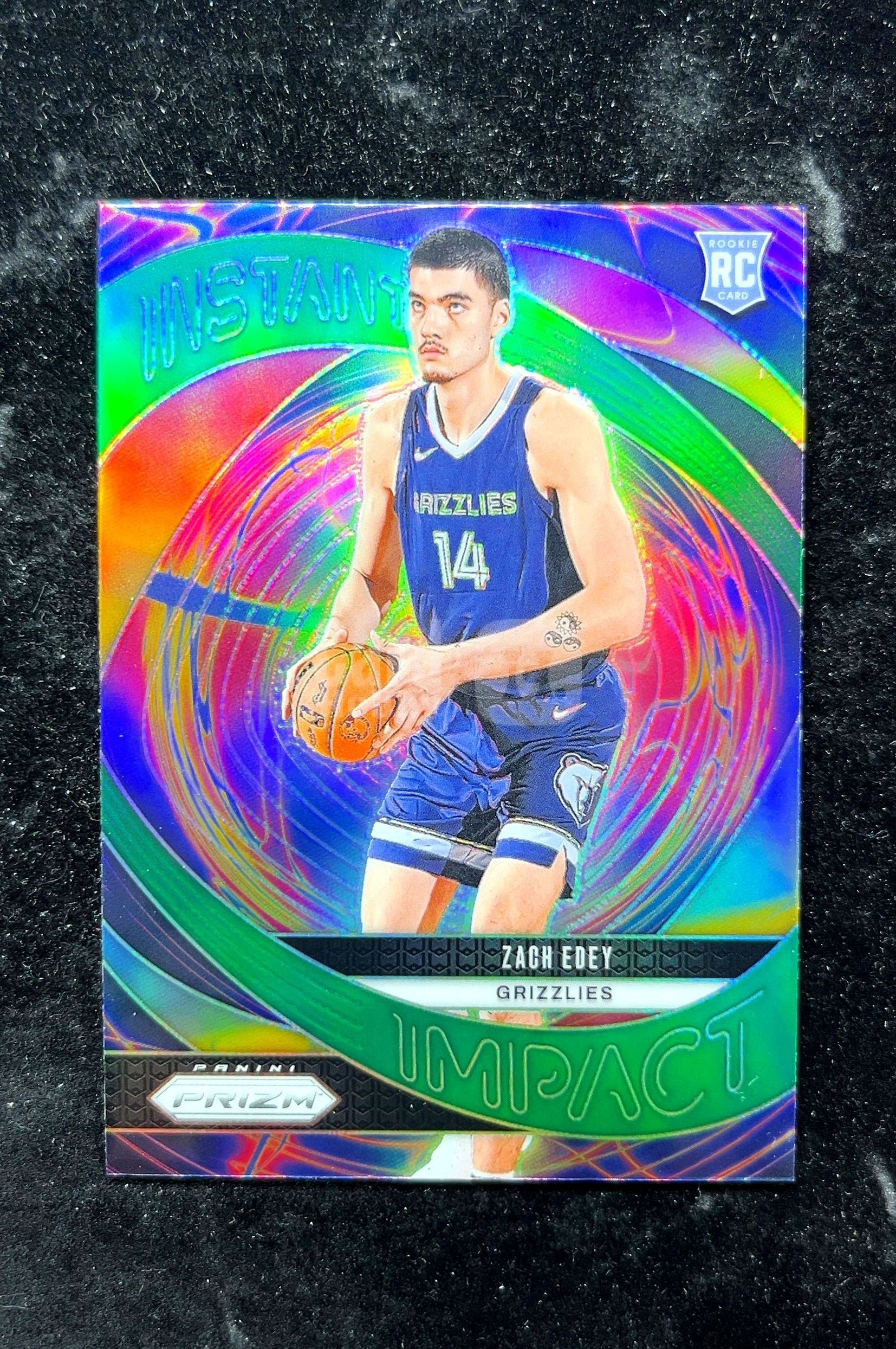 【小白1%代卖】2024 Panini Impact Instant 即时 Zach Edey 扎克·埃迪 银折 绿平行 折射 新秀 RC 卡品如图 高价值 #25 Memphis 0702
