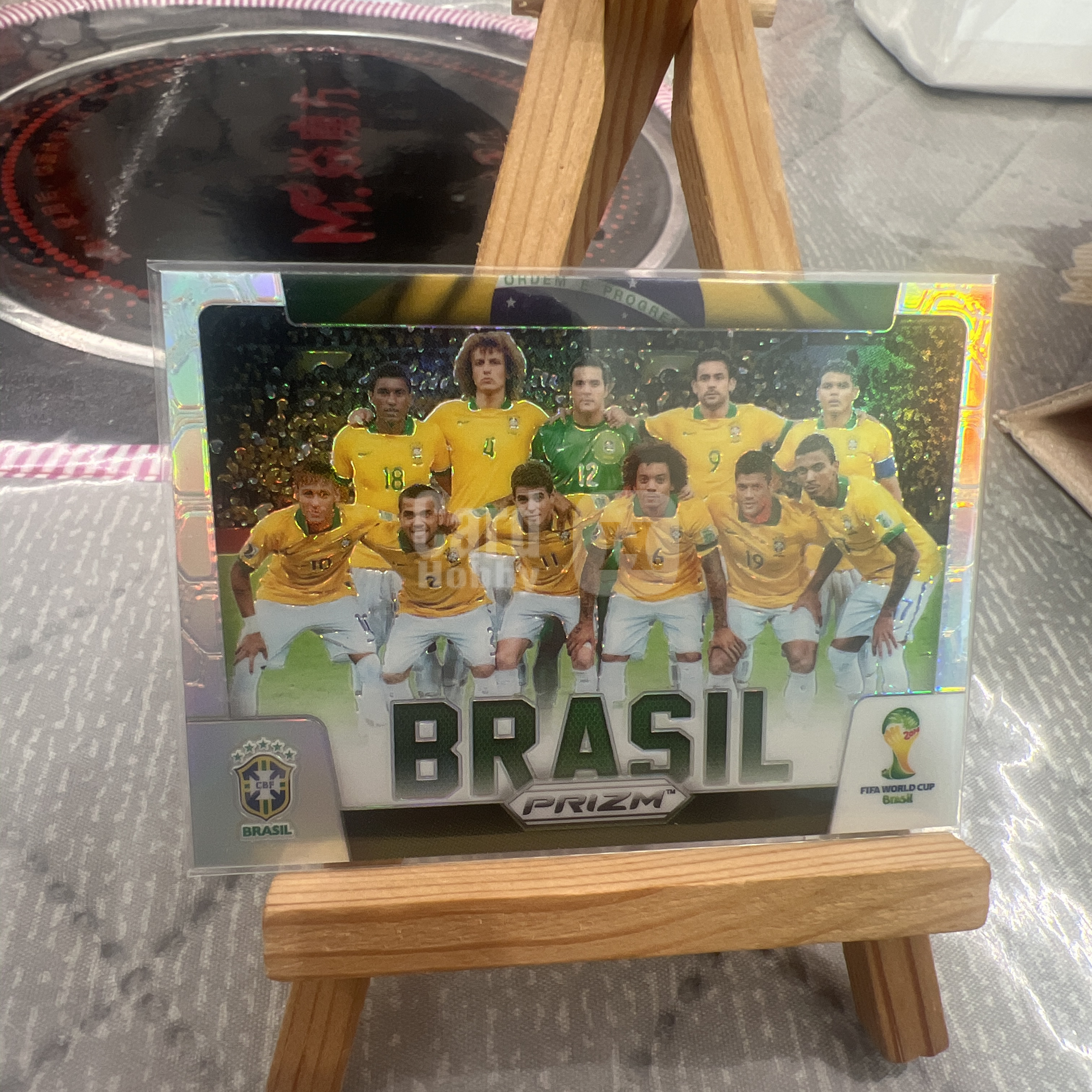【G7-可无限累积】巴西 2014 Panini Prizm 世界杯 Brasil 巴西 内马尔 奥斯卡 马塞洛 浩克 蒂亚戈 席尔瓦 合照 全家福 银折