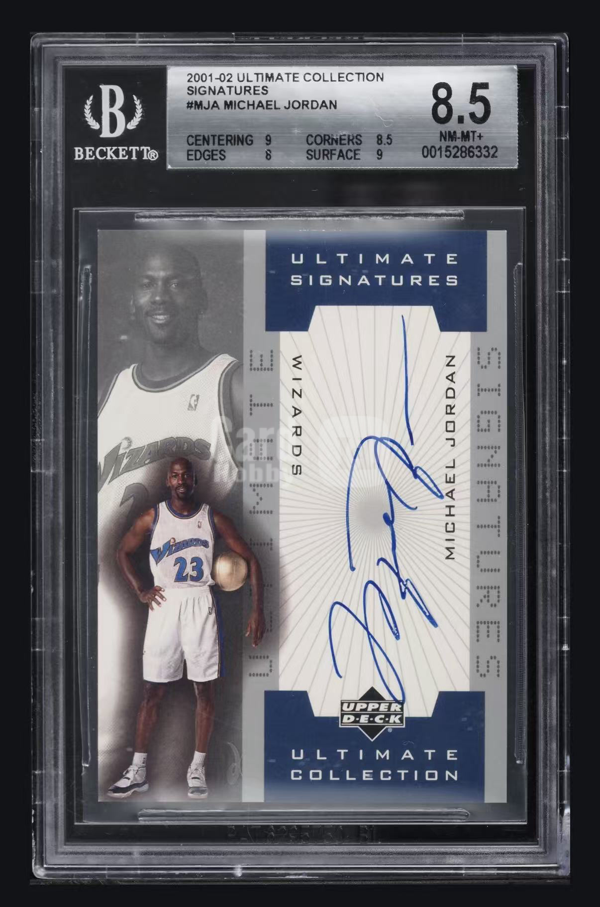 【小柴拍卖】2002 Upper Deck Ultimate Michael Jordan  ##MJ-A BGS8.5 迈克尔 乔丹 签字 卡签 投资收藏必备 奇才 公牛 评级卡 终极系列 飞人 神 三神之首 侠客03