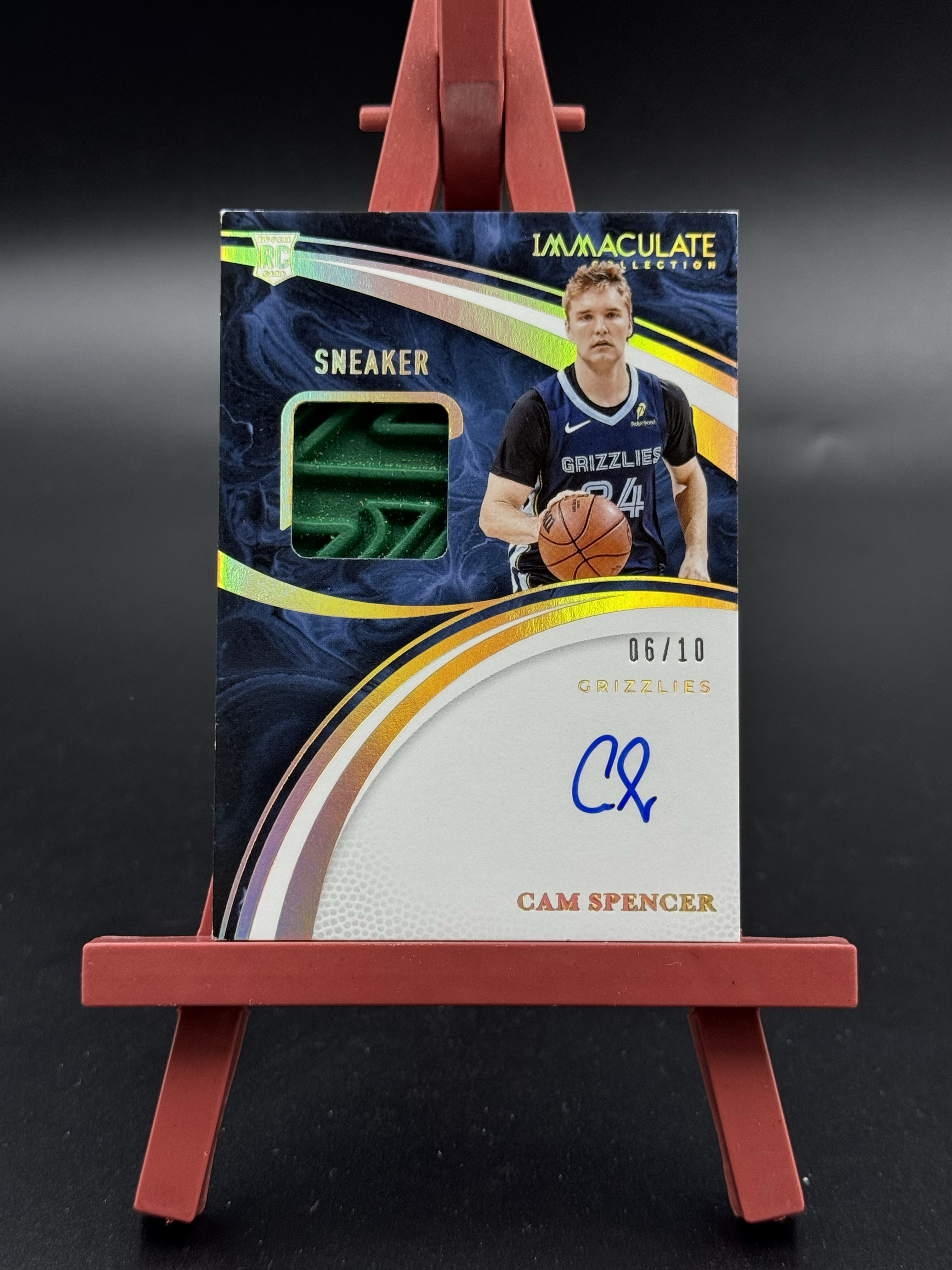 2024-25 Panini Immaculate Cam Spencer RC 斯潘塞 新秀 06/10编 金平行 鞋签 rpa 签字 卡签 球鞋物料切割 卡品如图 骏Hzo27