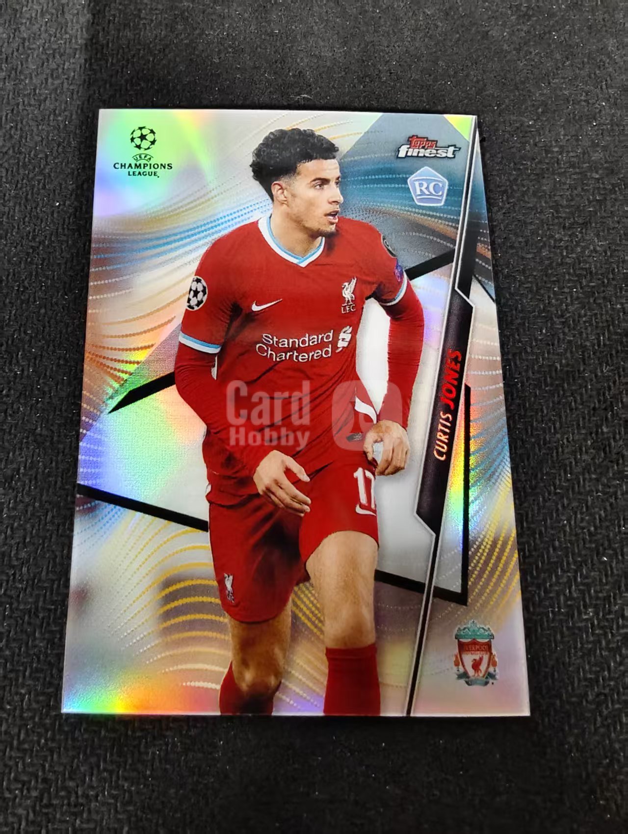【可合并,不累计】2021 Topps Finest Curtis Jones 柯蒂斯 琼斯 利物浦 欧冠 银折 划痕 边角瑕疵 #95