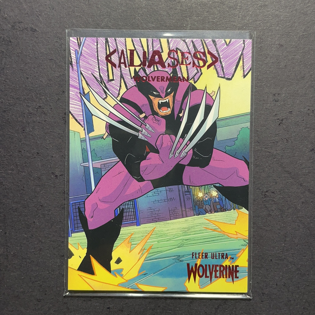 2024 Fleer Marvel (MCU) Ultra金刚狼 紫衣金刚狼 金刚狼化名绰号特卡红平行100编 序号A8 2024 漫威Fleer Ultra金刚狼系列 粉条代拍