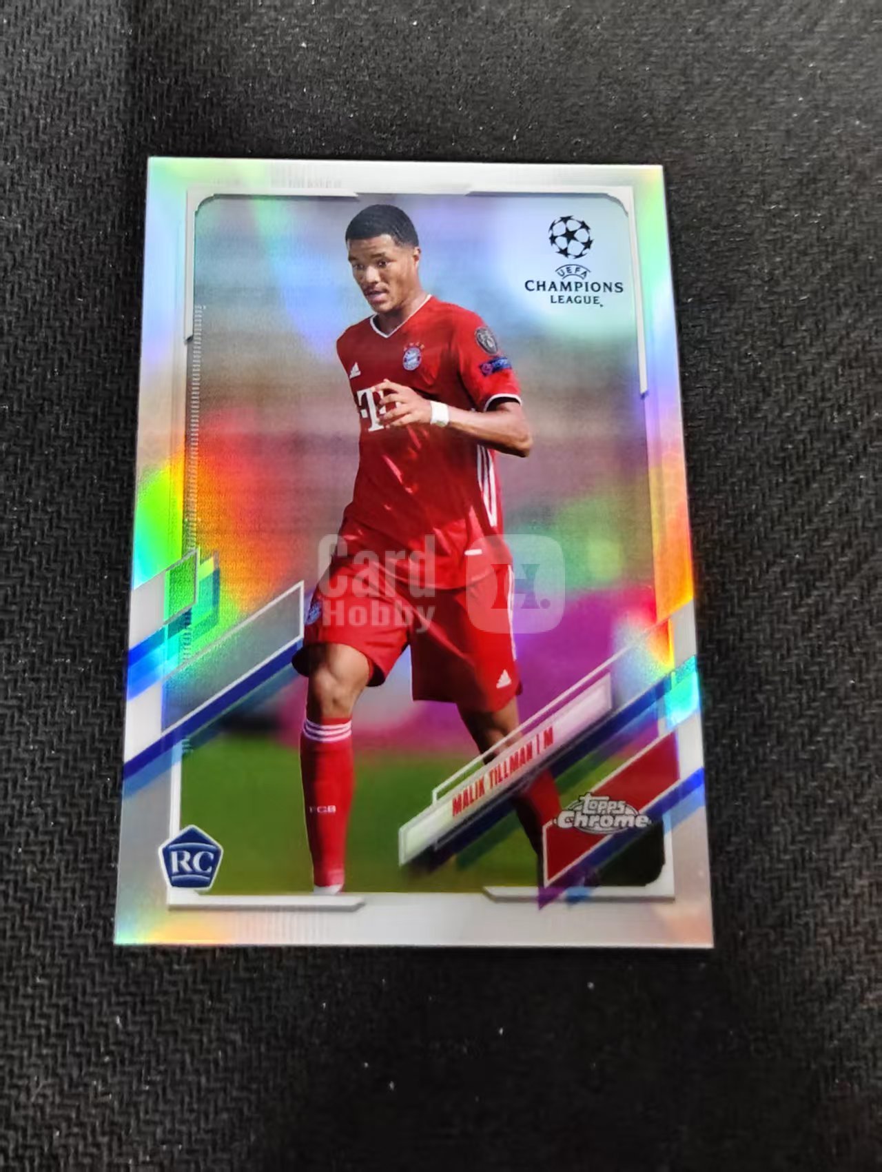 【可合并,不累计】2021 Topps Chrome Malik Tillman 拜仁慕尼黑 蒂尔曼 美国 埃因霍温 新秀RC 欧冠 银折 划痕 边角瑕疵 #5