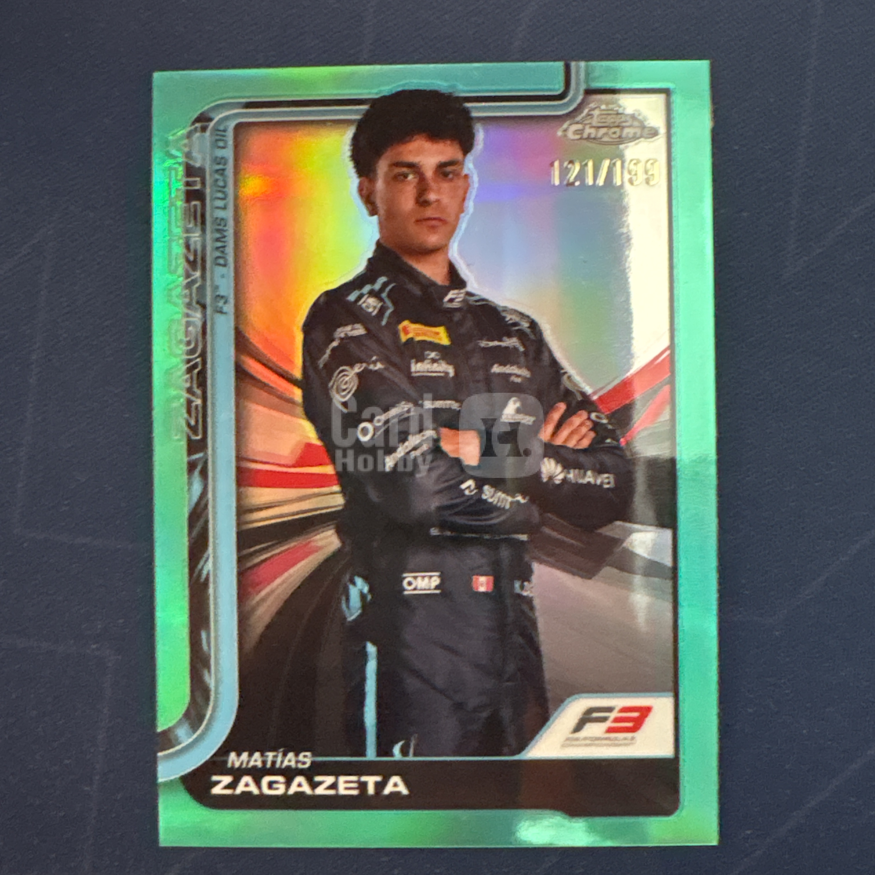 2025 Topps Chrome Matias Zagazeta 【爆爆代卖】F1 75周年 马蒂亚斯 扎加泽塔 121/199编 青折 折射 F3 Dams车队 正定妆照 专收必备 卡品如图#冷哥
