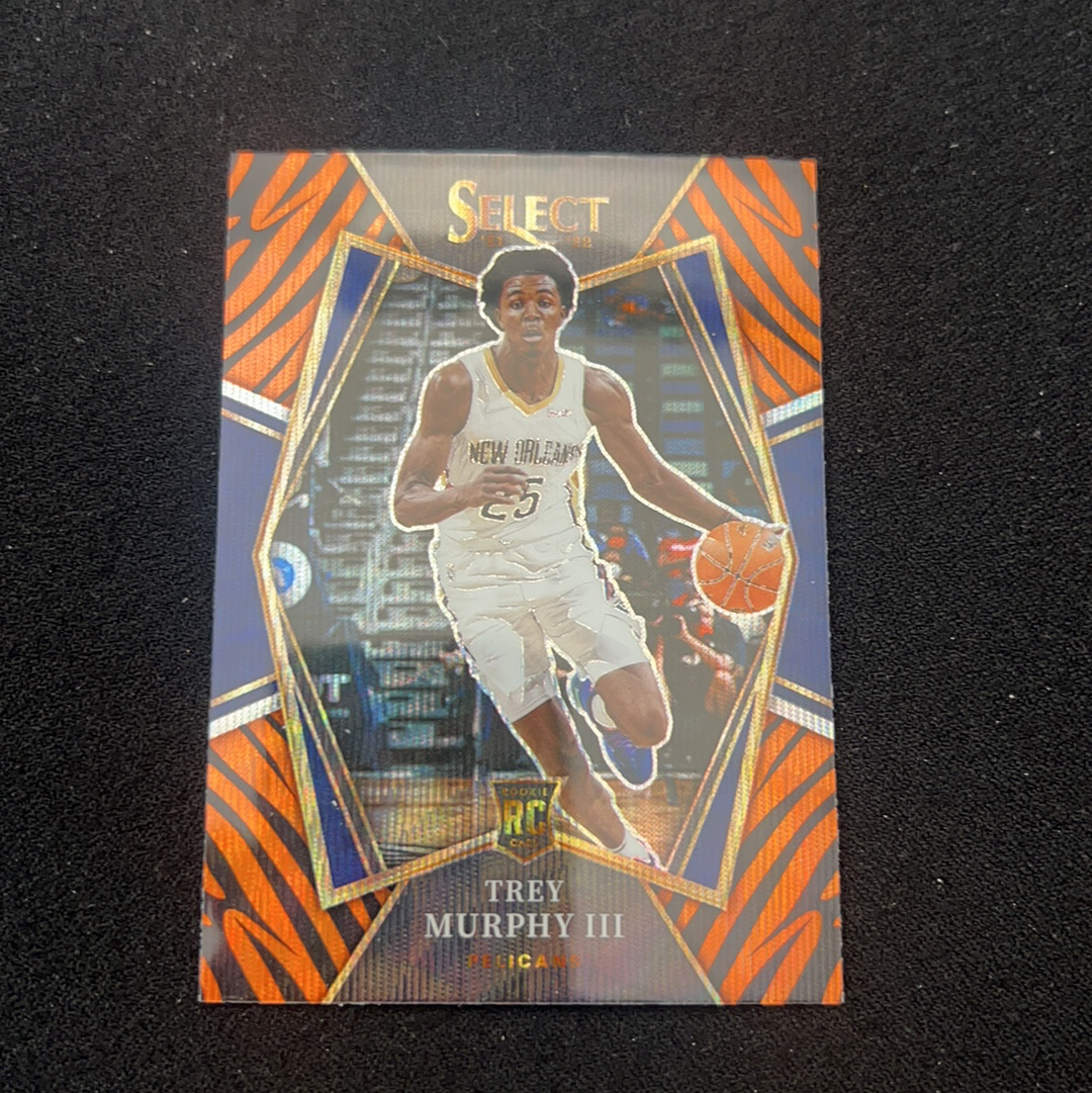 2021-22 Panini Select Trey Murphy III 【小V代拍】特雷 墨菲三世 鹈鹕 大比例 虎皮 新秀 rc 卡品如图【咬人猫】z