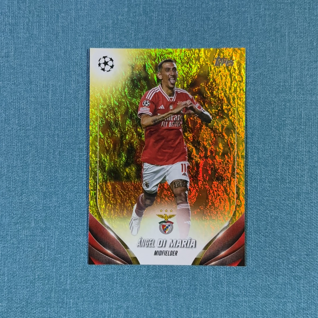 2023-24 Topps UCC 欧战 碧玉 Angel Di Maria 天使 迪马利亚 02/50编 金玉折 本菲卡 卡品如图 ZCC