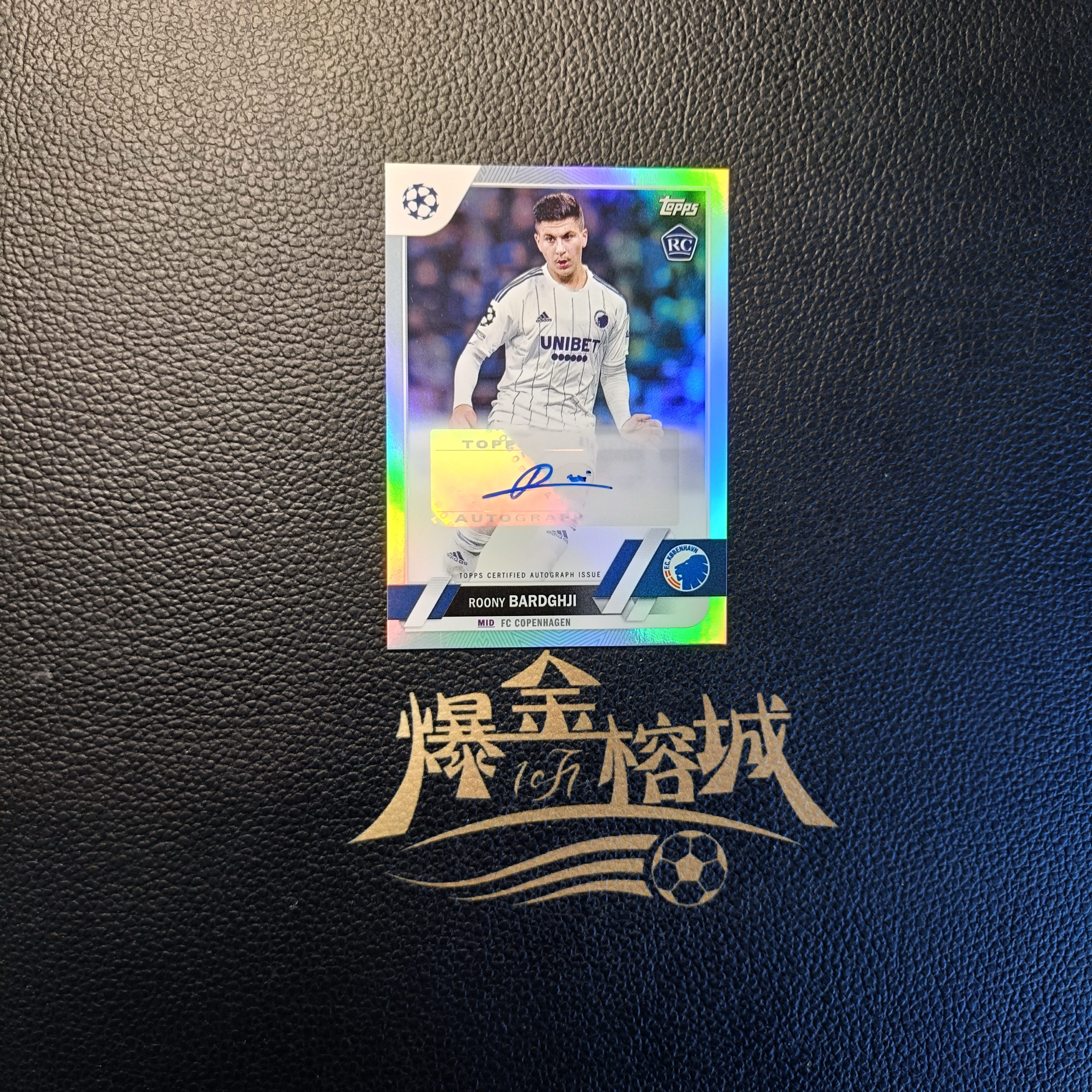 2022-23 【 爆金榕城 】 Topps UCC 欧战 Roony Bardghji 哥本哈根 新秀RC 巴尔德吉 新秀银折签字 卡品如图 微瑕 ho