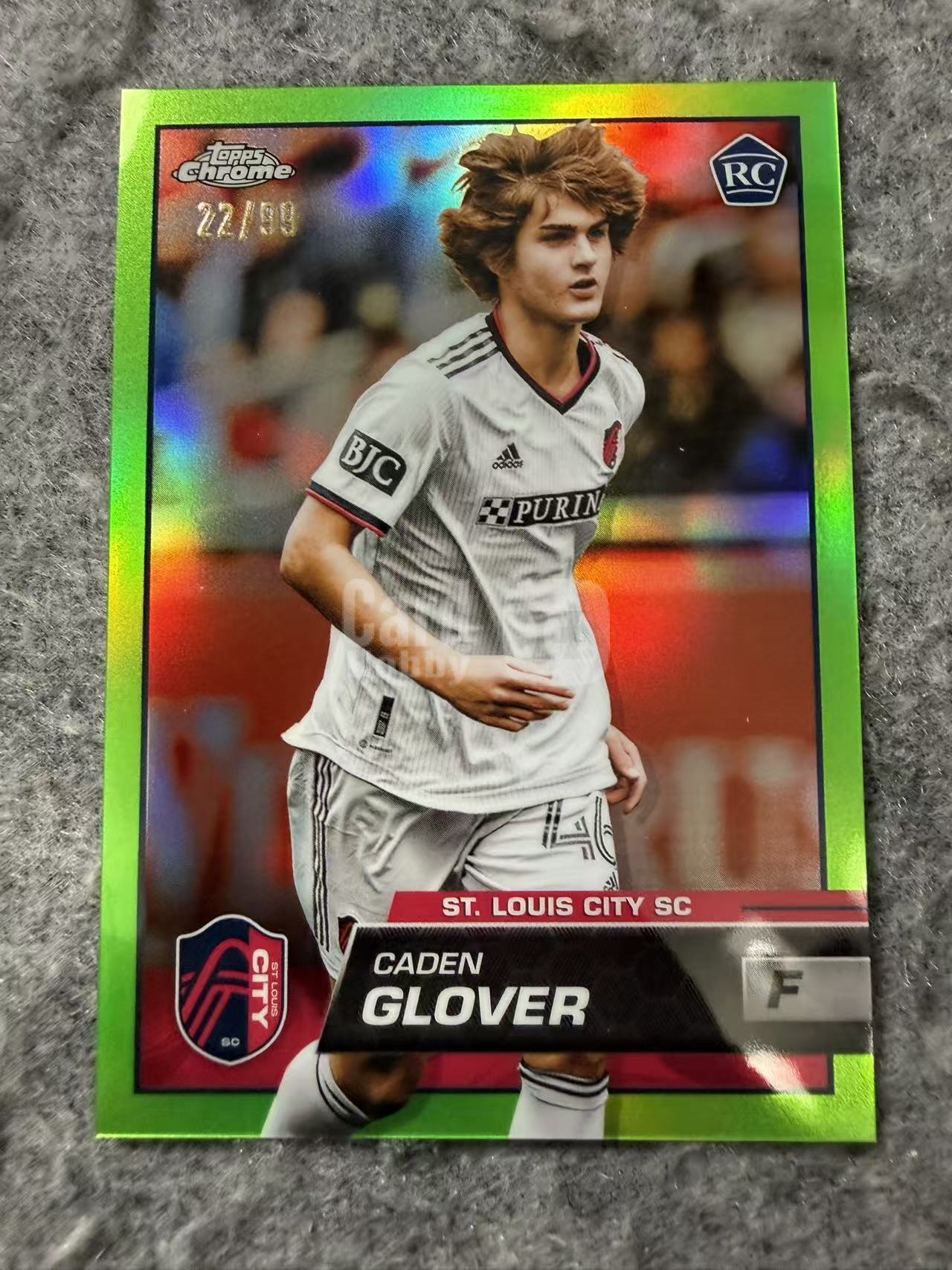 2023 Topps Chrome Caden Glover RC MLS 美职 卡登 格罗夫 格洛弗 新秀 RC 07年美国天才小妖 绿折 99编 卡品如图