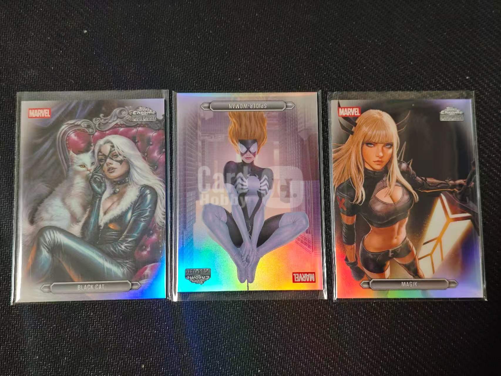 2026 Topps Chrome 漫威宇宙 Fanfare 【有品代卖】漫威 MARVEL 黑猫 蜘蛛女侠 秘客 喝彩特卡 银折 SP 值得收藏 卡品如图/sushi