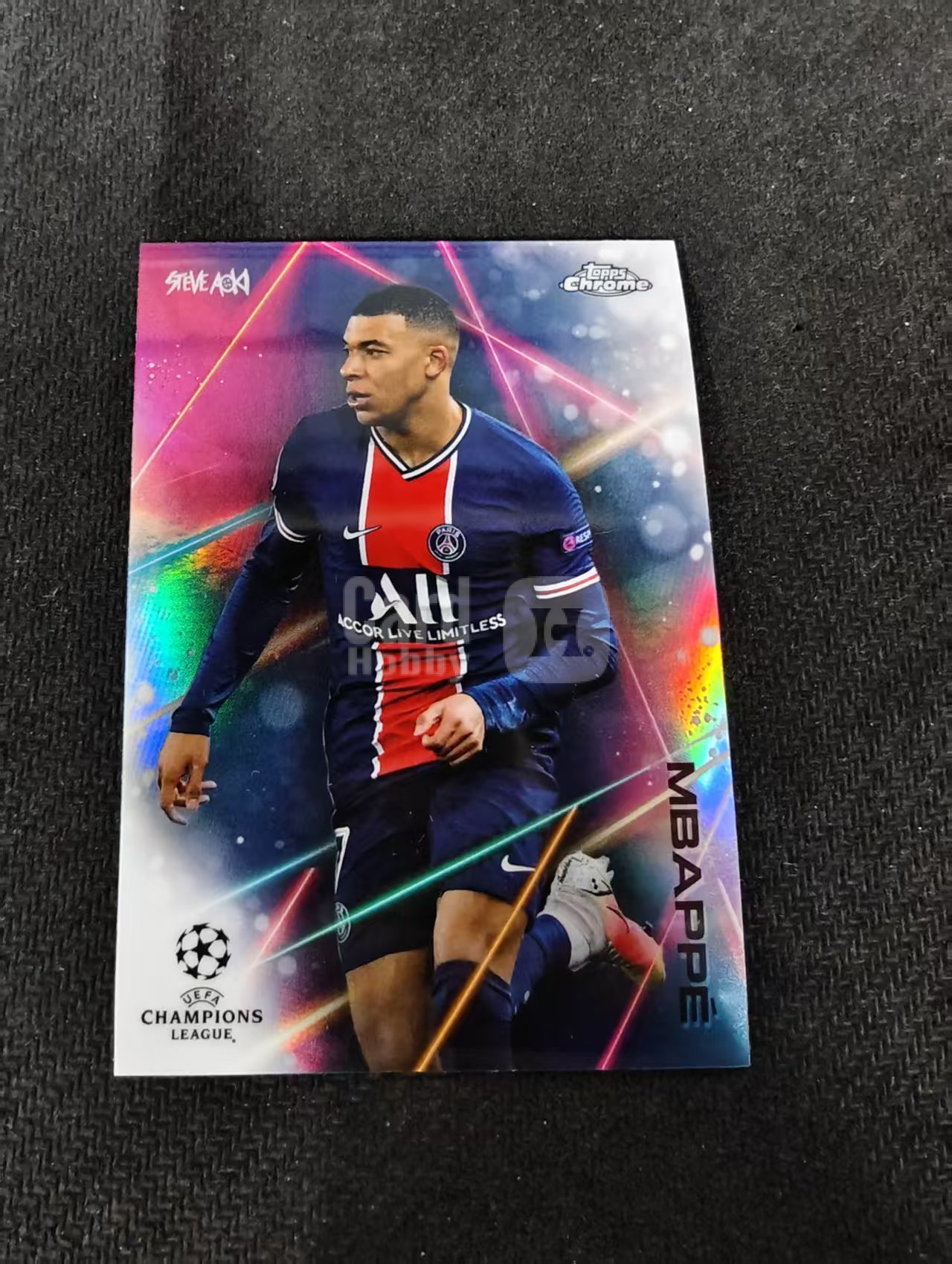 【可合并,不累计】2021 Topps Chrome Kylian Mbappe 欧冠 巴黎圣日耳曼 姆巴佩 银折 不保卡品 介意勿拍