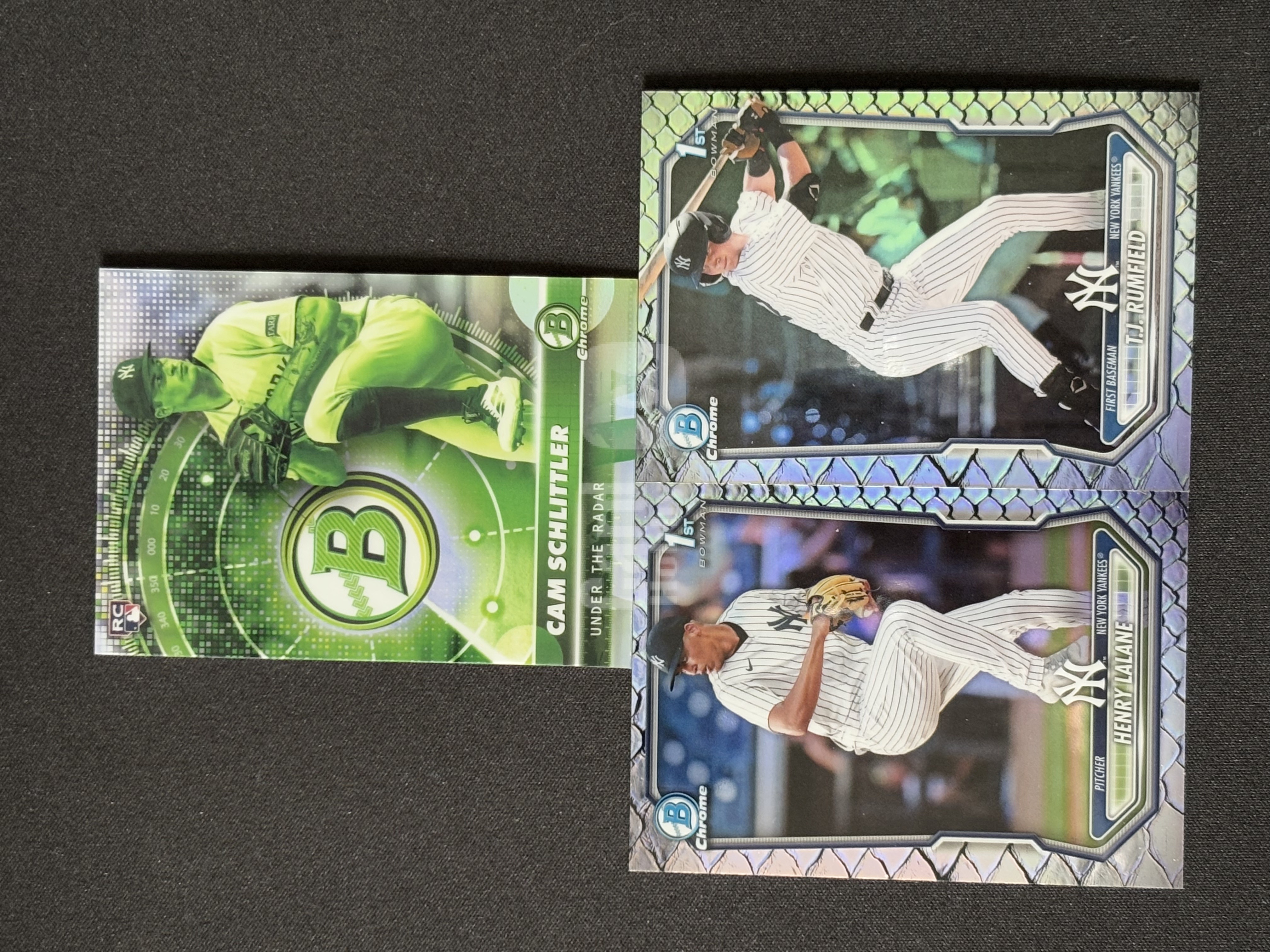 2026 Topps Bowman Cam Schlittler RC 棒球 MLB 卡姆 施利特勒 新秀 亨利 TJ拉姆菲尔德 1st 首秀 特卡 银折 龙鳞折 打包不包品 - 嘎