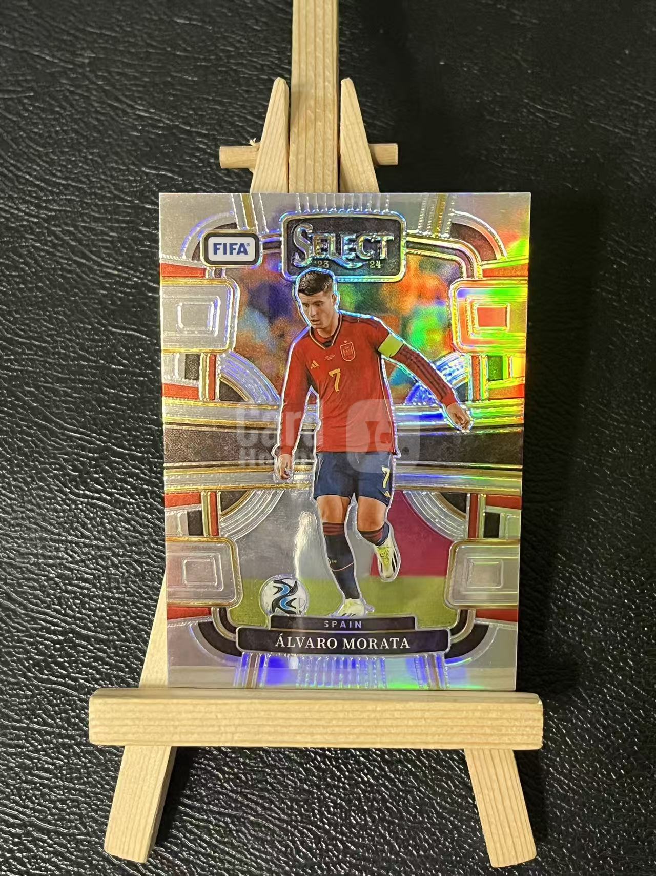 2023-24 Panini Select Alvaro Morata 莫拉塔 西班牙 银折 实卡精美 卡品如图 LA-2