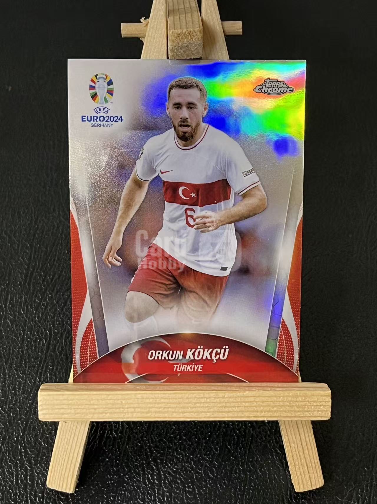 2024 Topps Chrome Orkun Kökcü 柯克曲 土耳其 银折 欧洲杯 实卡精美 卡品如图 LA-1