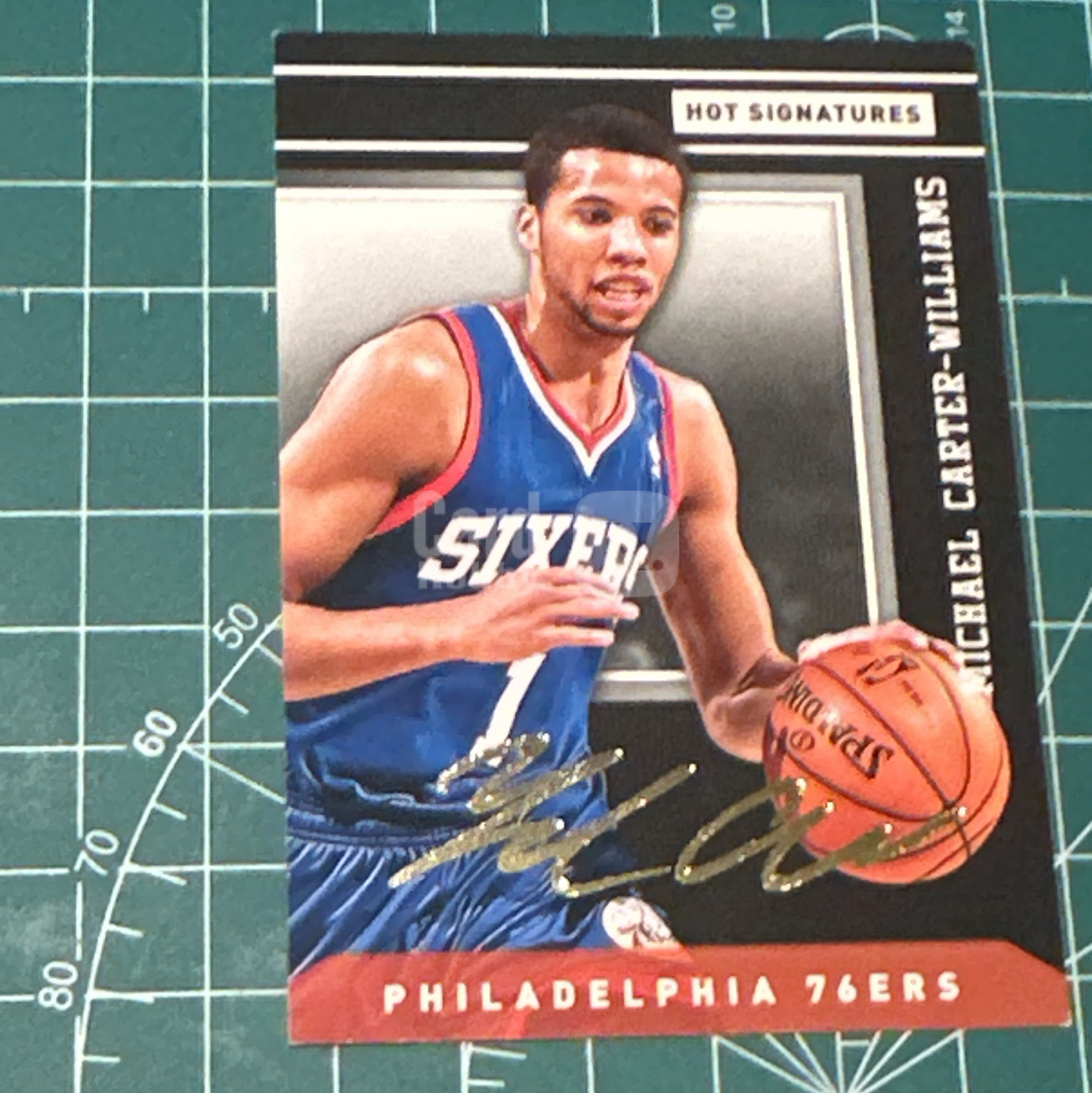 2014-15 Panini S.p.A Michael Carter-Williams 中雅图/中亚图 迈克尔卡特威廉姆斯 迈卡威 金签卡 签名 签字 金色印签 特卡 老卡 绝版卡 稀有大比例