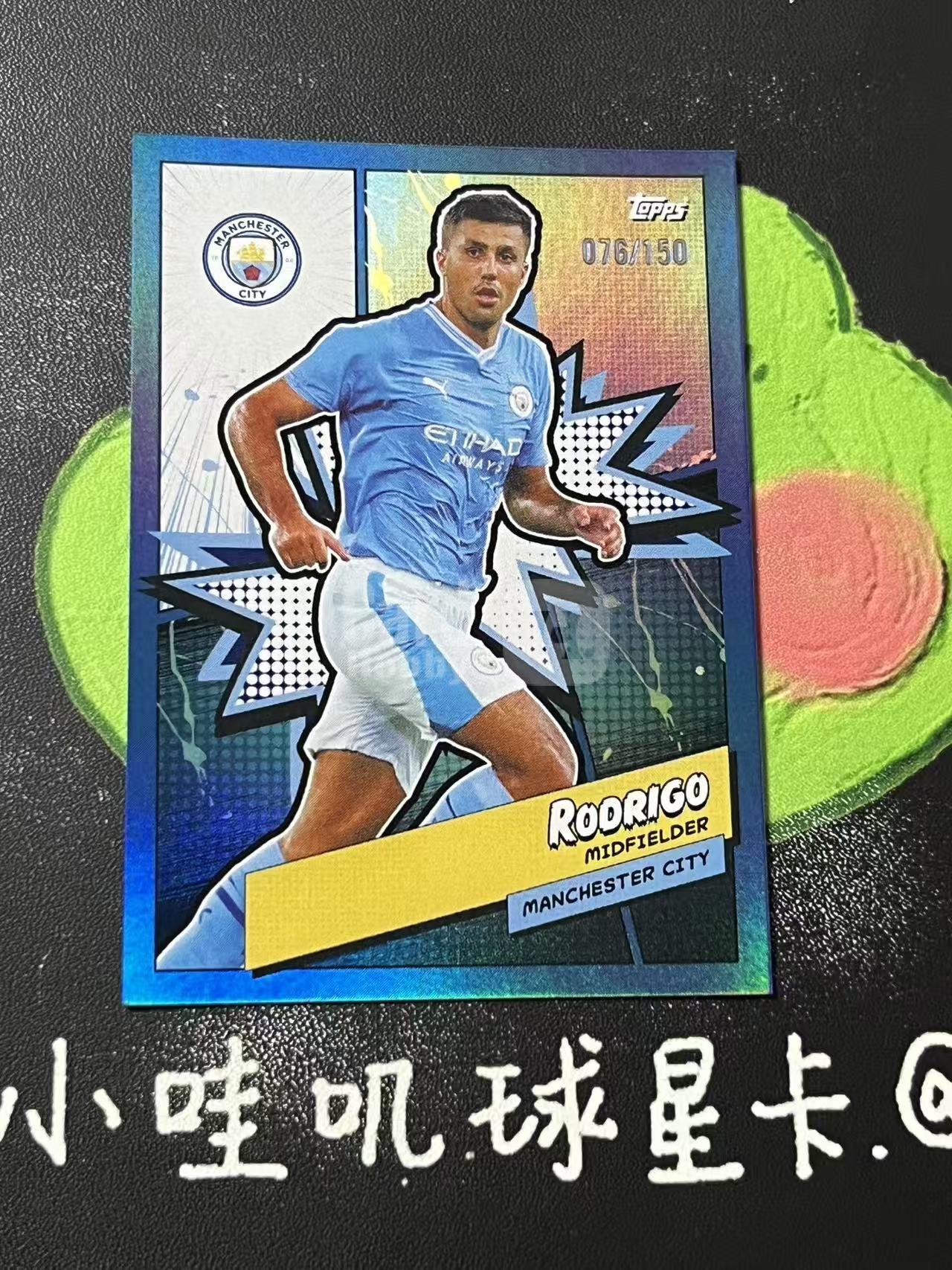 2023-24 Topps Topps Rodrigo 曼城队盒 罗德里 150编 西班牙 金球先生 微瑕如图【ZYP代拍】北凉