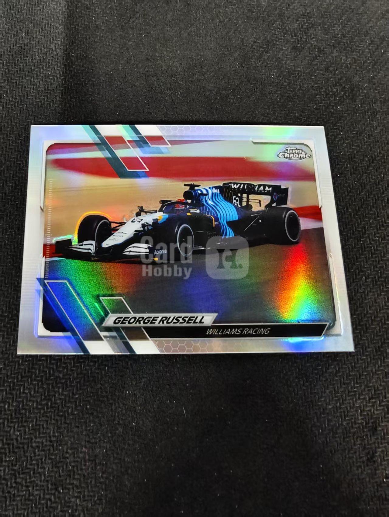 2021 Topps Chrome George Russell F1 威廉姆斯车队 乔治 拉塞尔 银折 划痕 边角瑕疵 #114