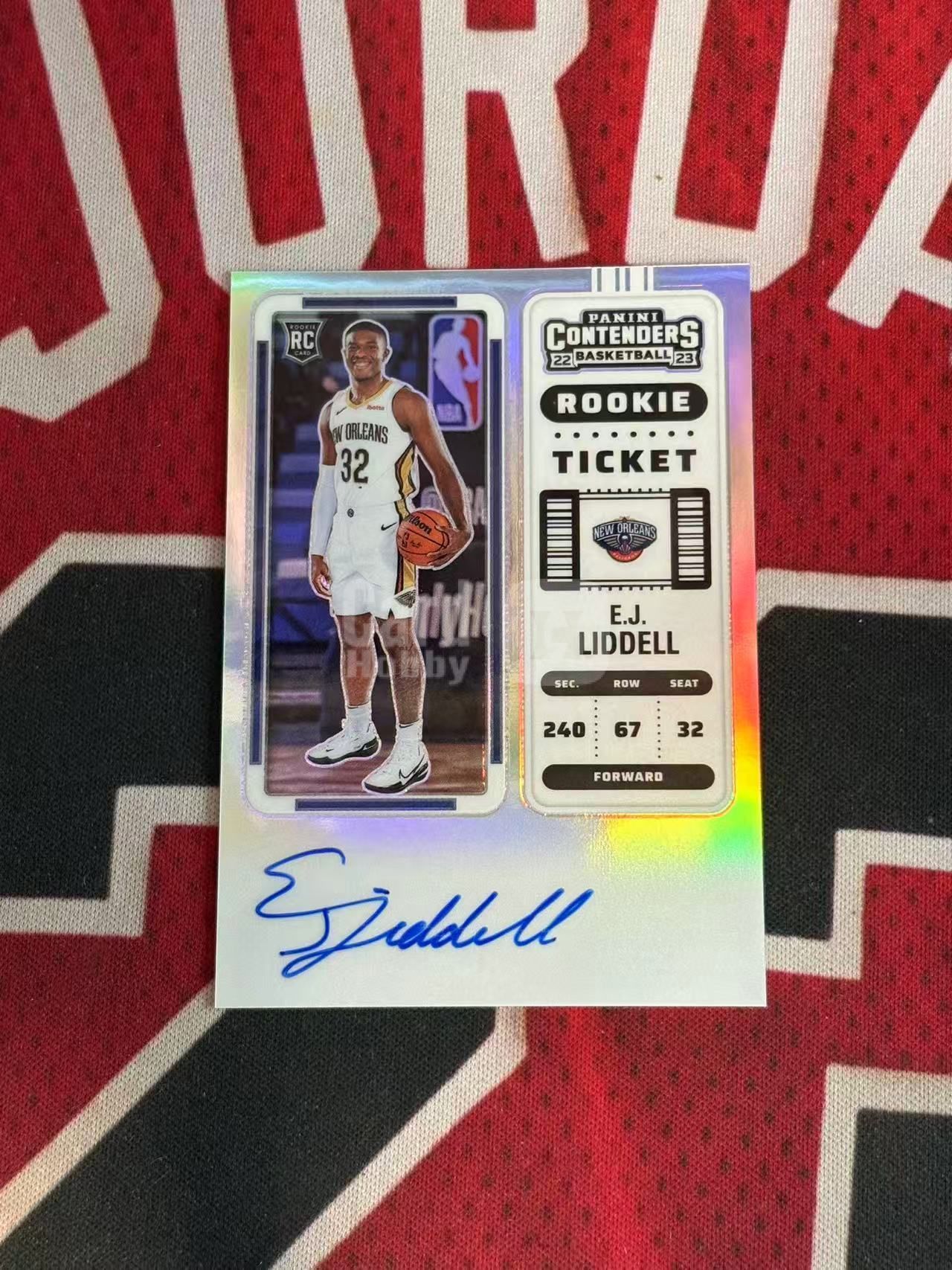 2022-23 PANINI CONTENDERS EJ LIDDELL 球票系列 鹈鹕 新秀RC EJ利德尔 签字卡 卡签 正新秀球票 银折 折射【烂臭嘴拍卖】